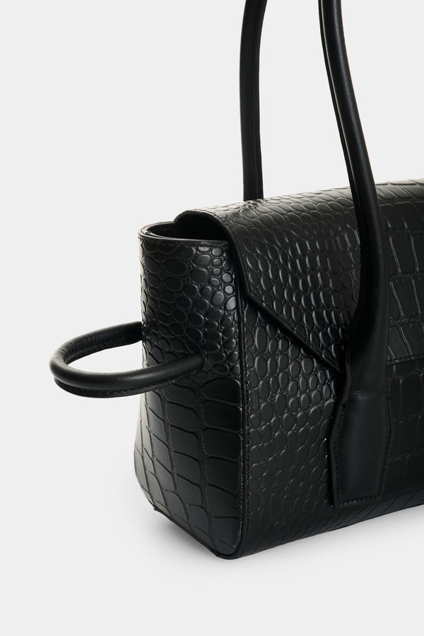 Men's Croco Leather Crossbody Bag