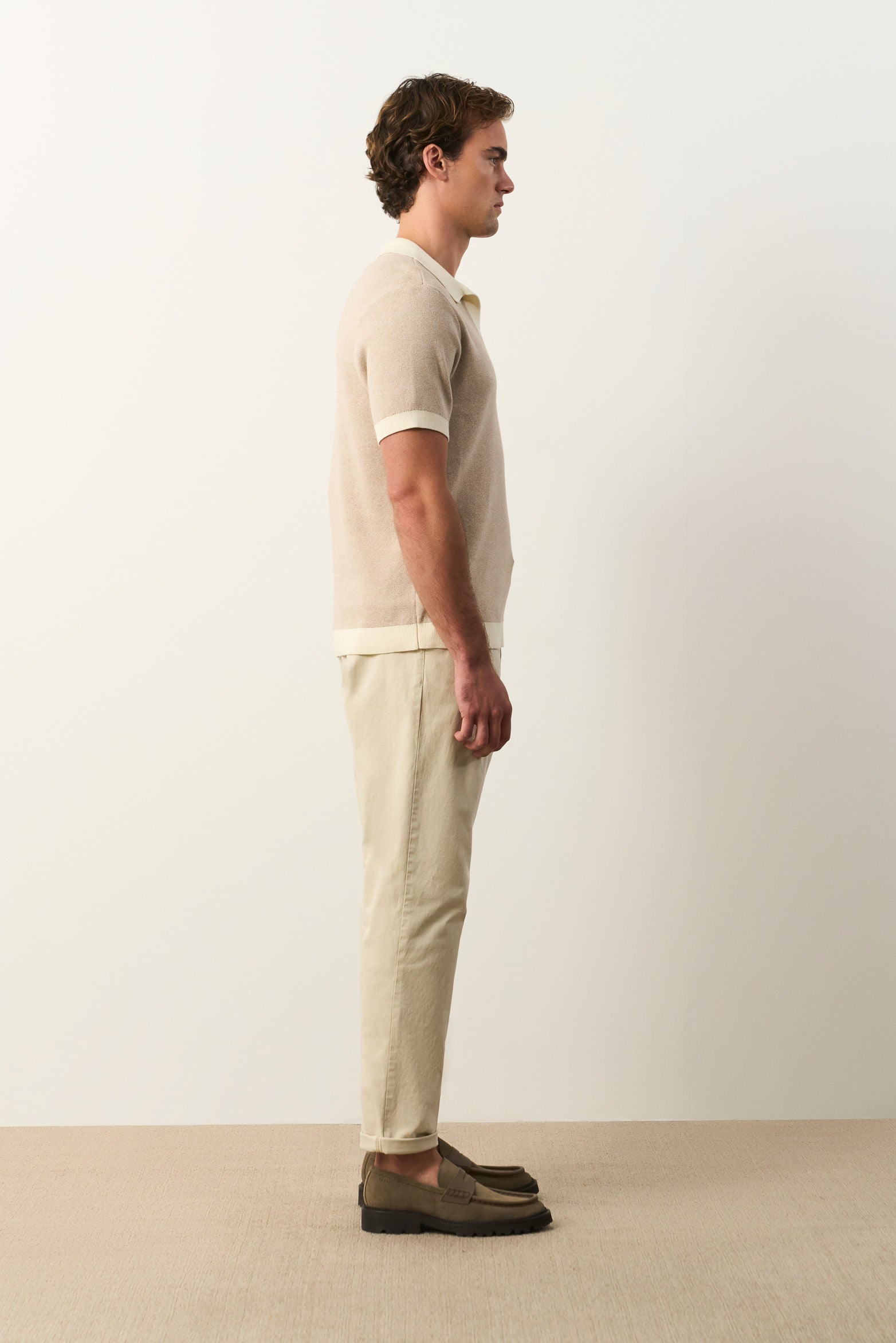 Asiri cotton knit polo for men