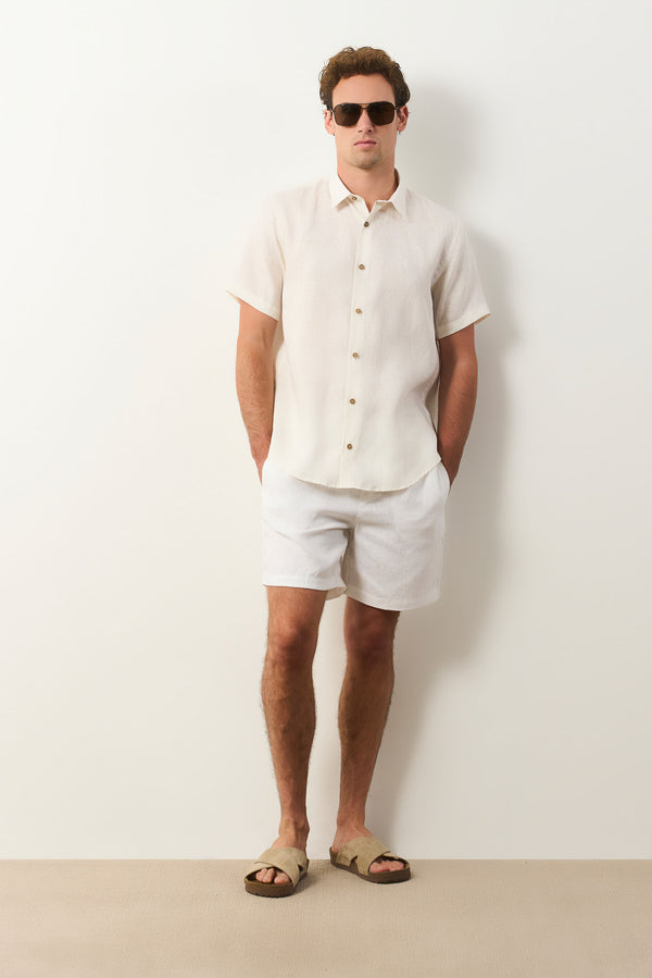 Siena short-sleeve linen shirt for men