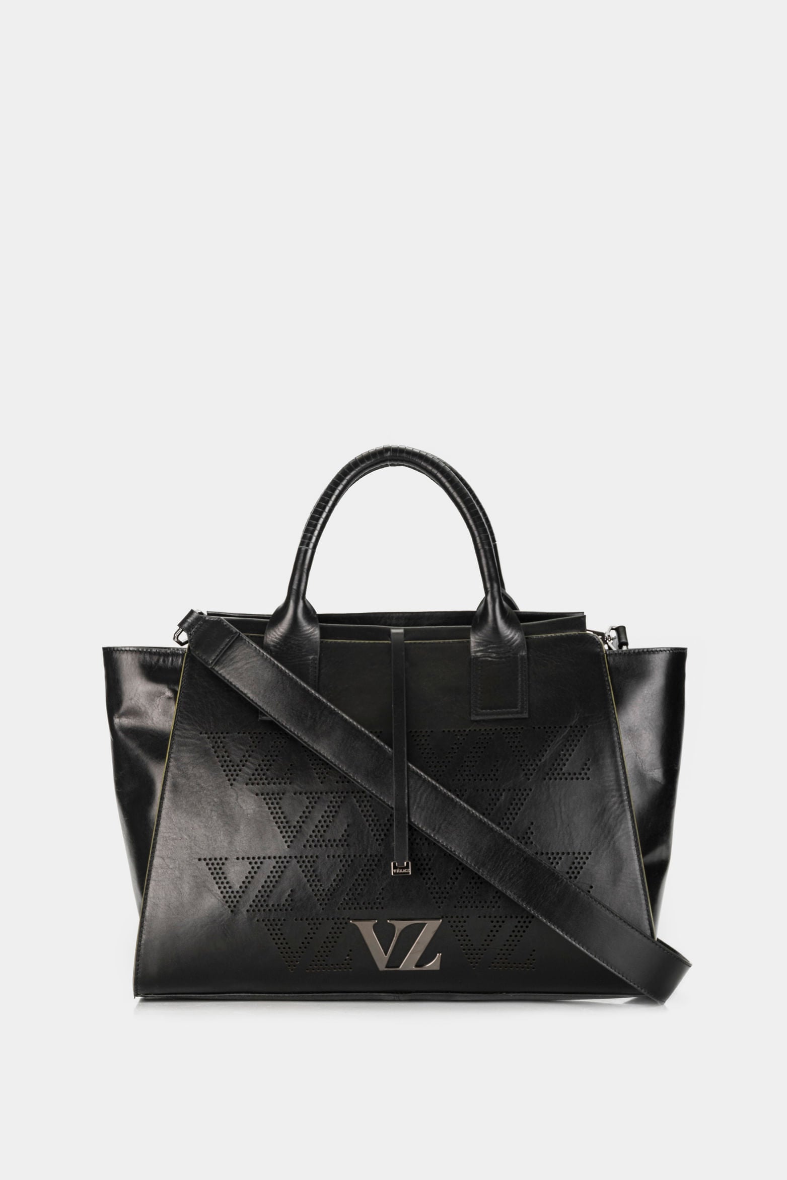 Women’s Antwerp Leather Shopper Handbags with VZ Monogram