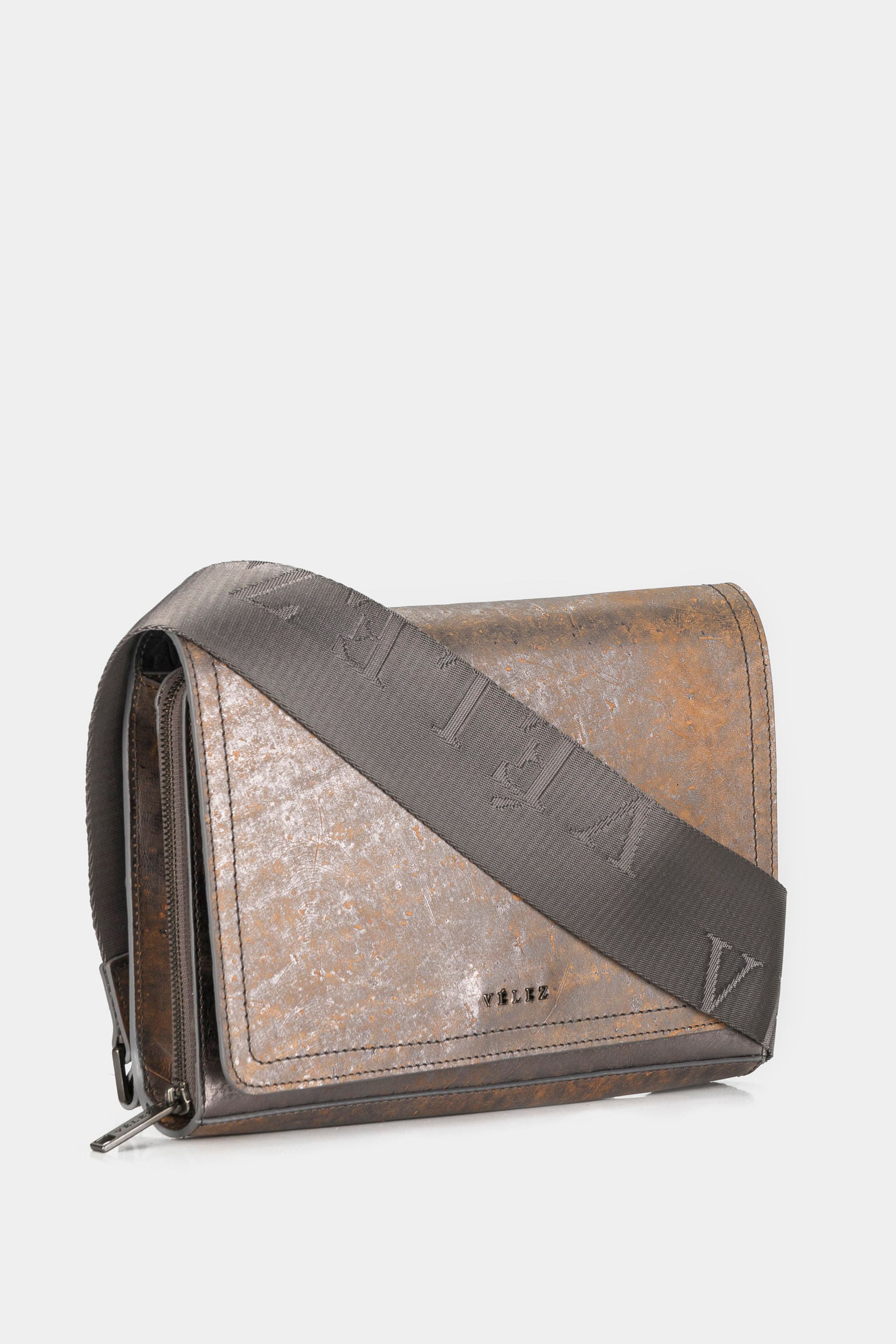 Women’s Abi Metallized Leather Bowling Bag