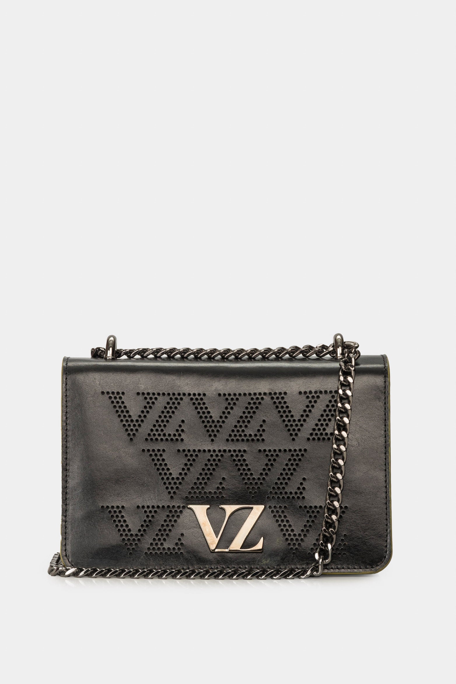 Women’s Onyx Leather Crossbody with VZ Monogram
