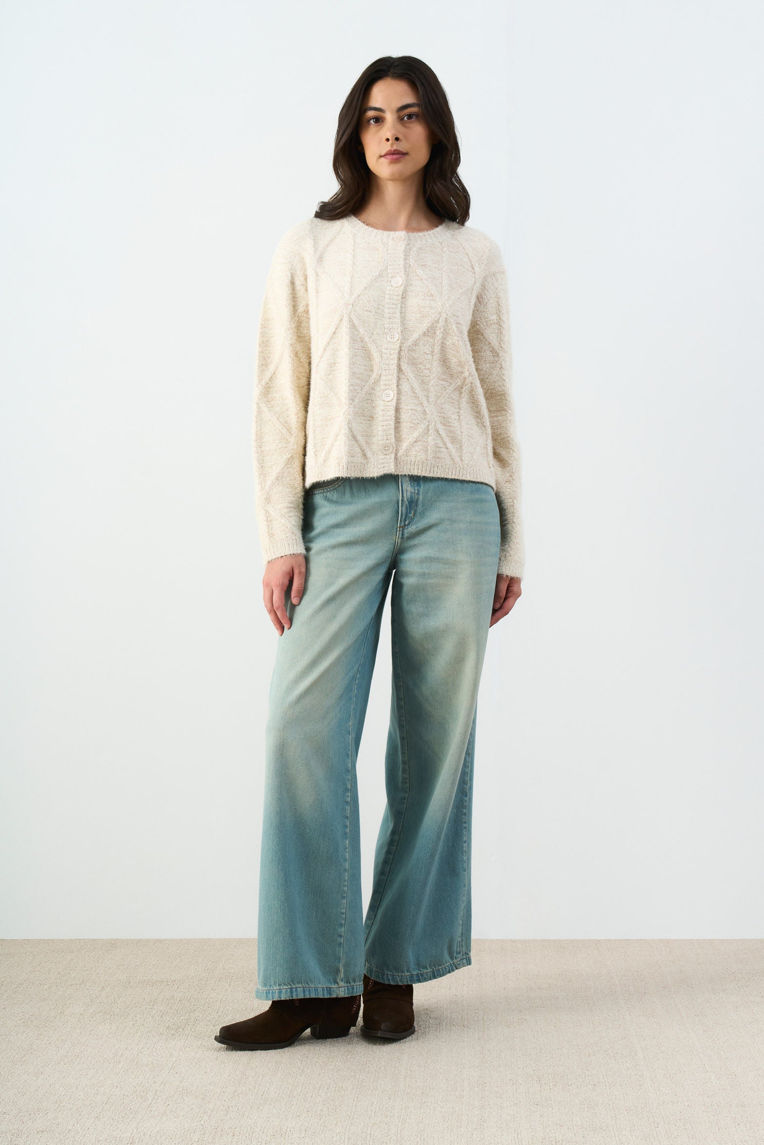 Women’s Soren Lurex-Knit Cardigan