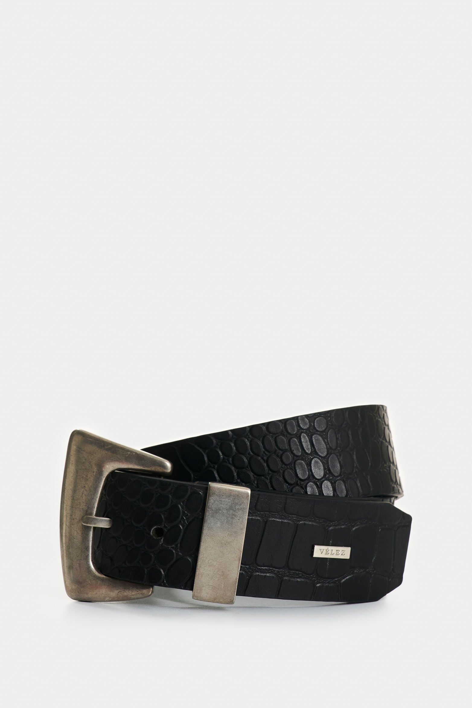 Cleo Single Sided Embossed Leather Belt for Women