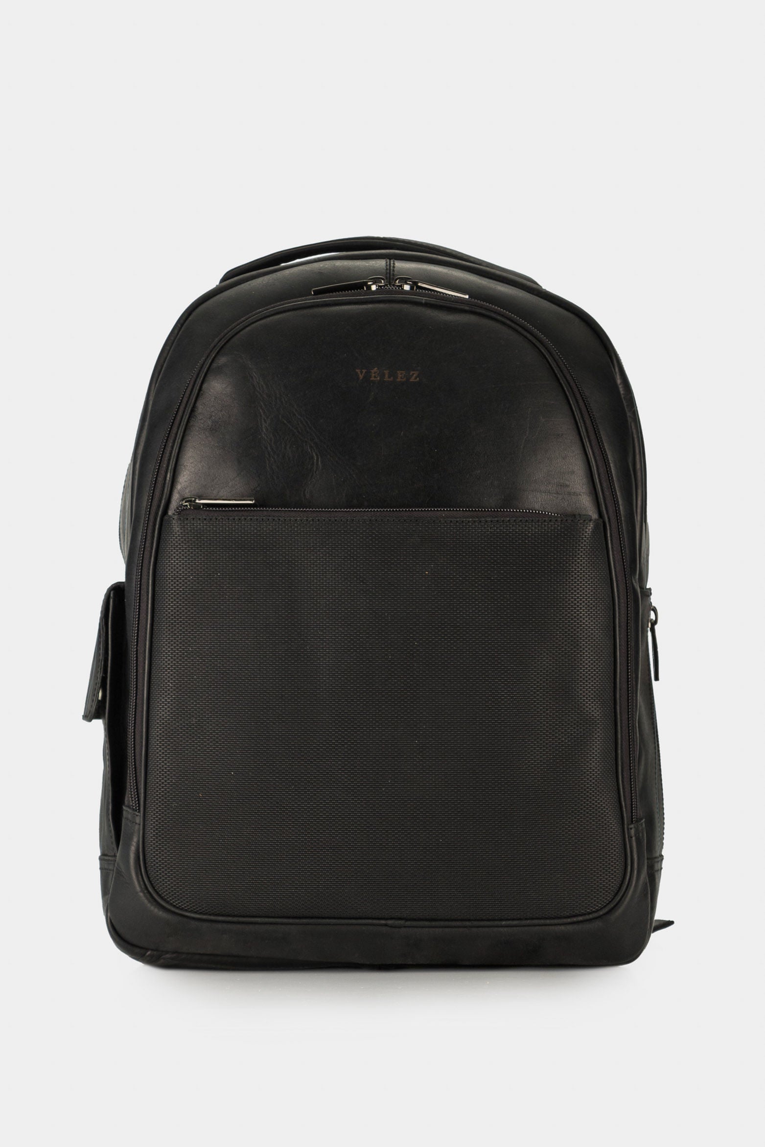 Tropical Leather Backpack in Black