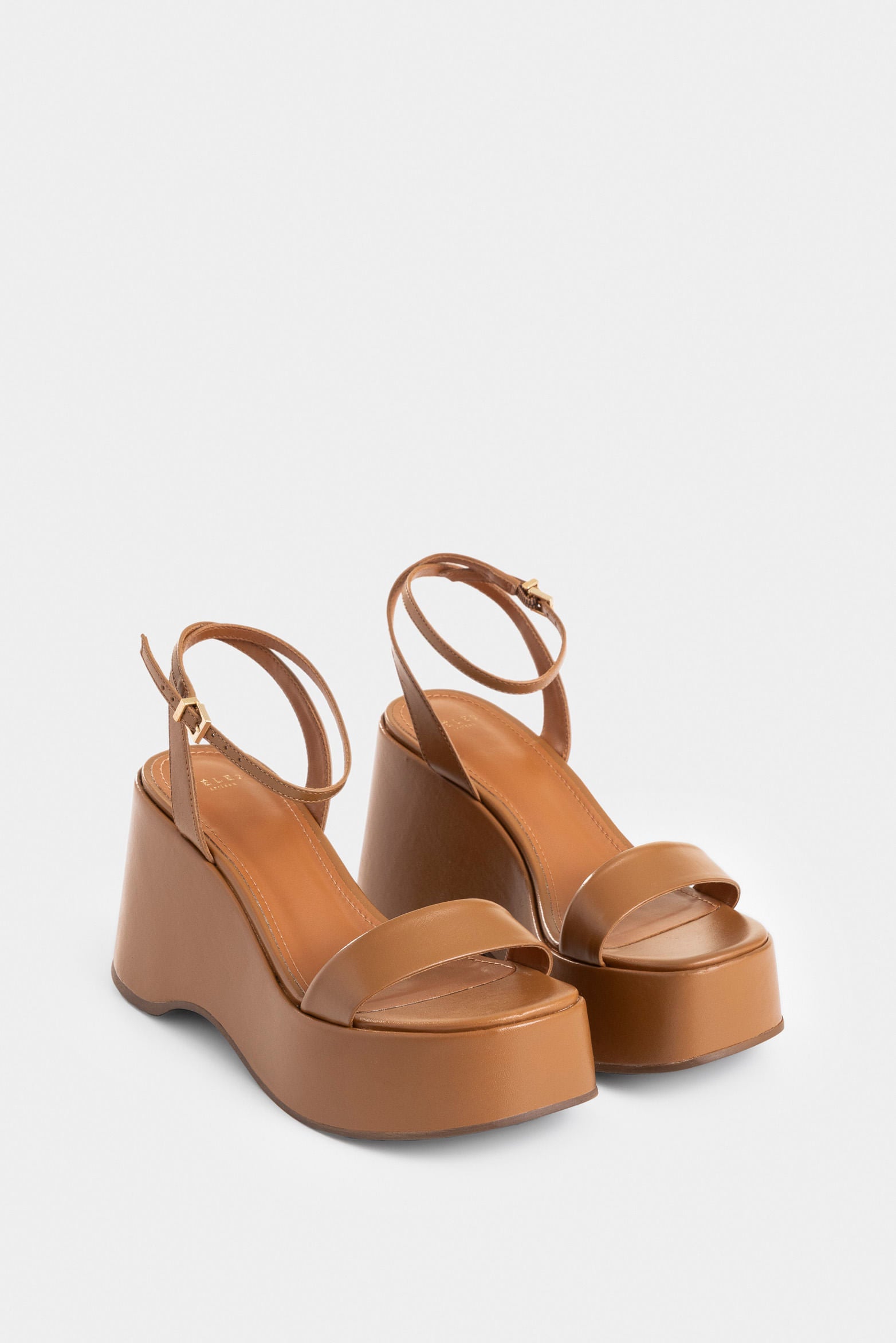 San Joaquin Leather Platform Sandals with Ankle Strap for Women