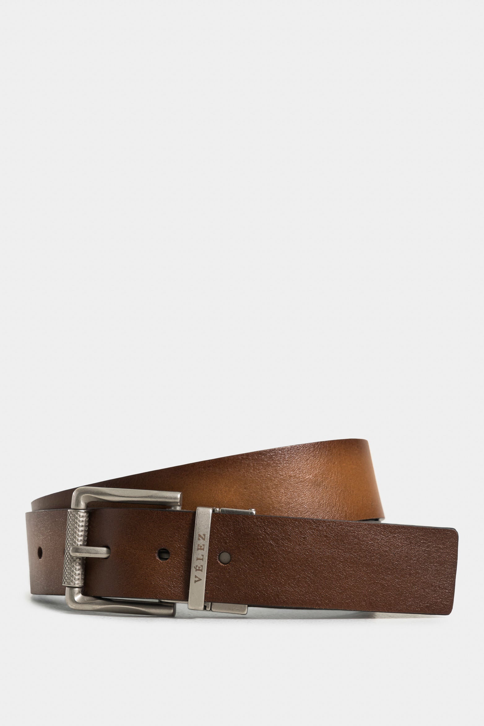 Nivetz reversible leather belt for men with trapeze tip