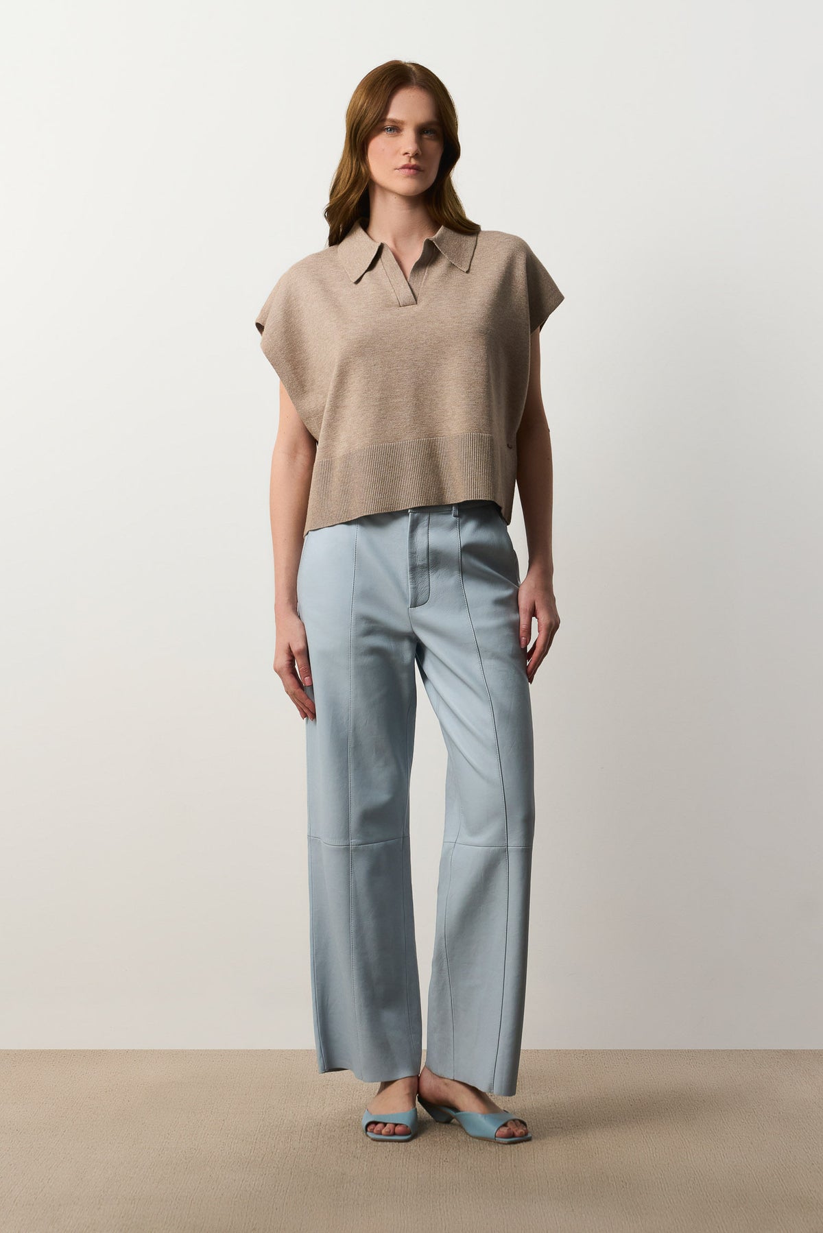 Boxy-silhouette knit polo for women Bora