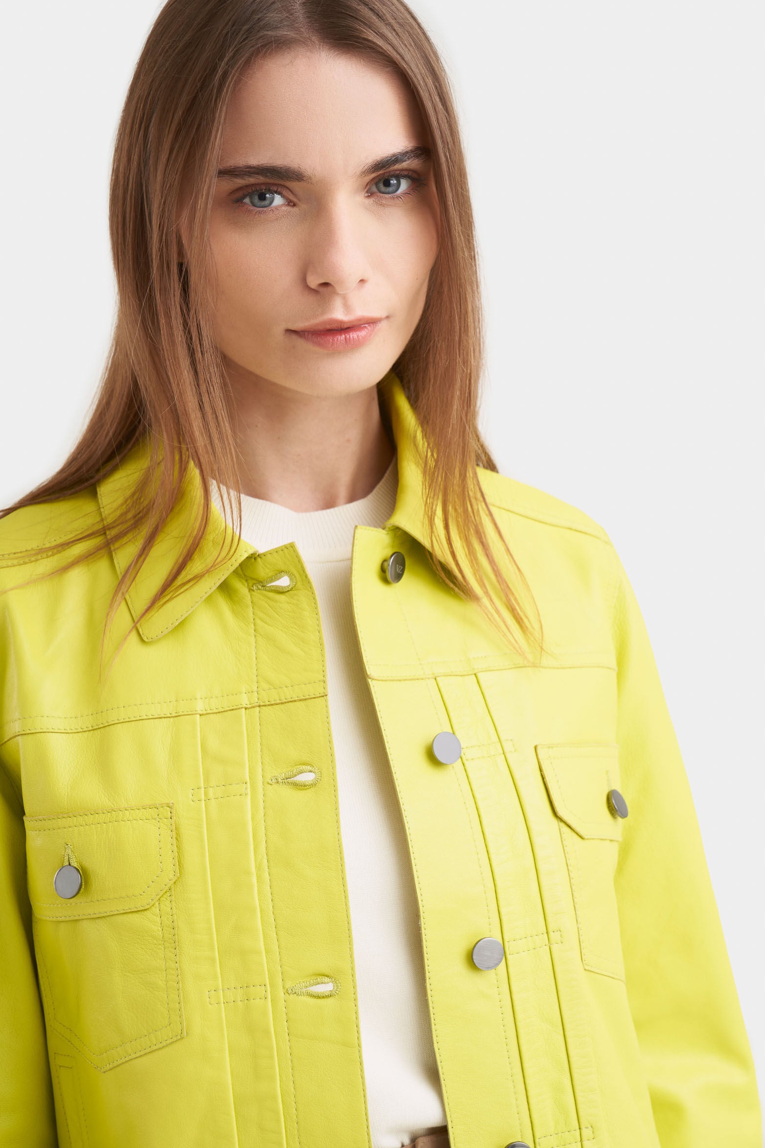 Kalahari Leather Trucker Jacket for Women