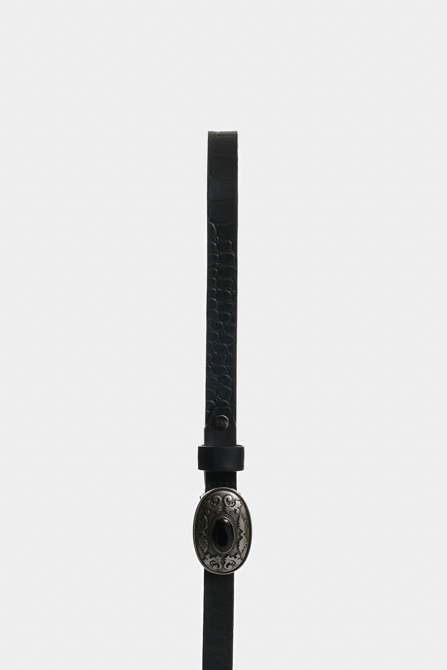 Hazel Single Sided Embossed Leather Belt for Women