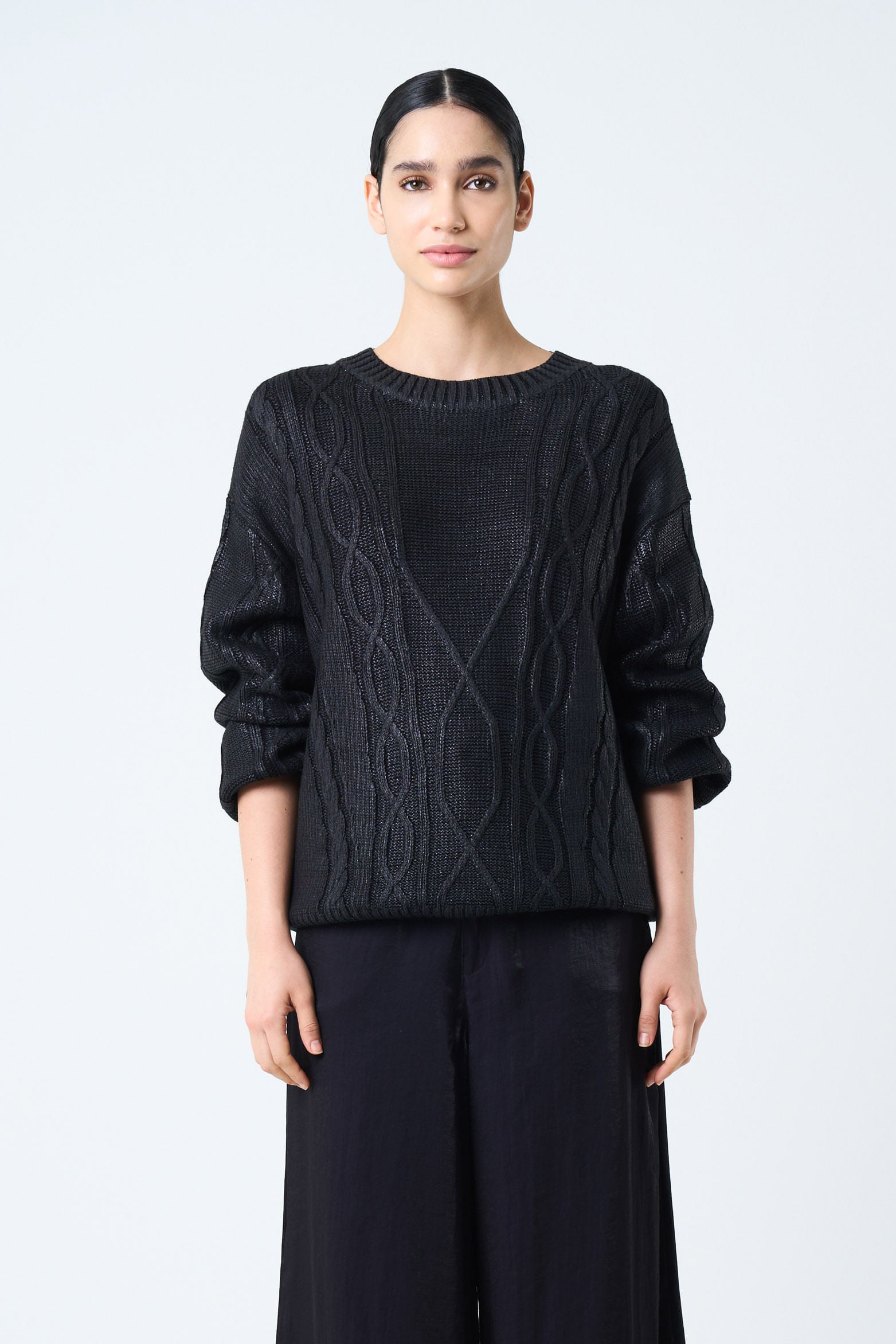 Layla knitted sweater for women with resin effect