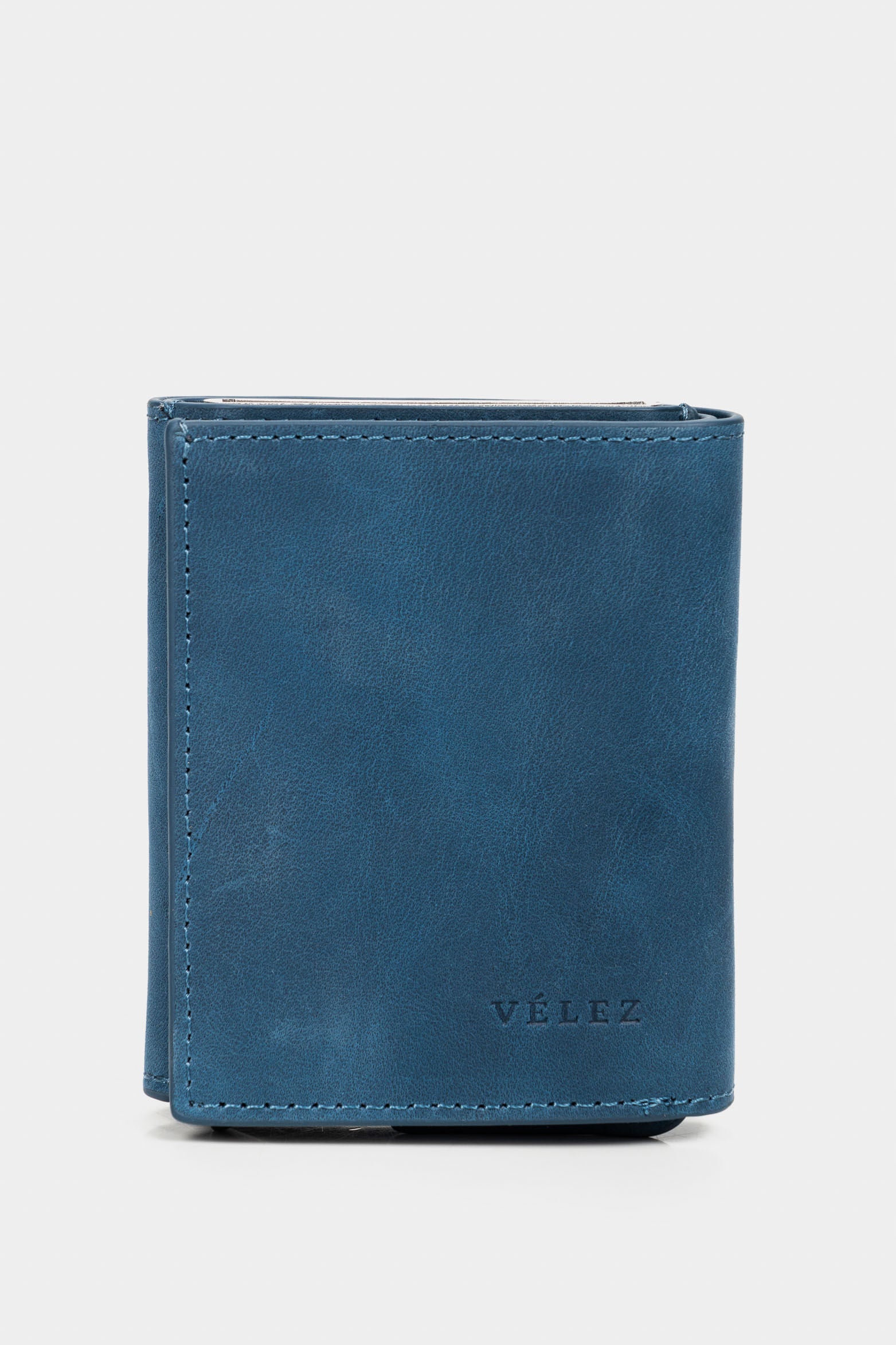 Garry Tech Leather Card Holder in Dark Blue