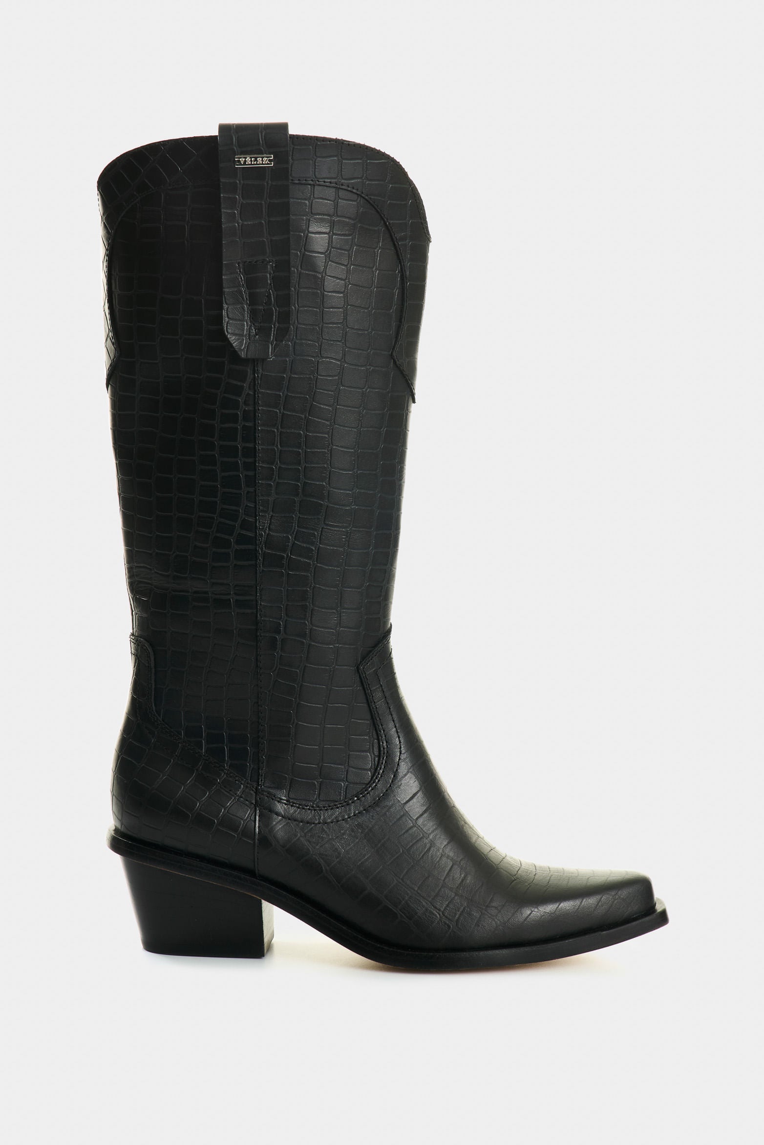 Women’s Gem Croc-Embossed Leather Boots