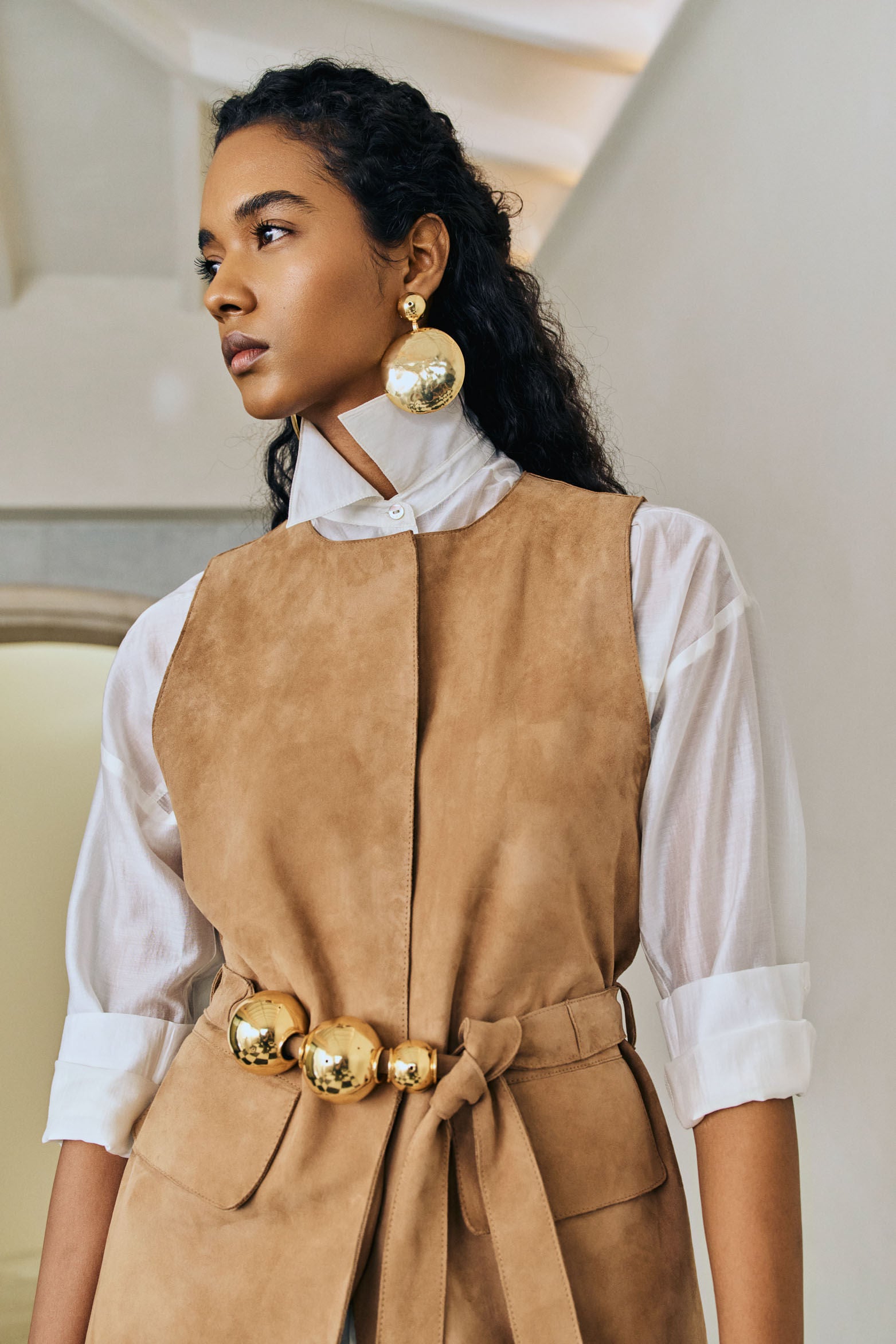 Women’s Gleam Short Suede Leather Dress