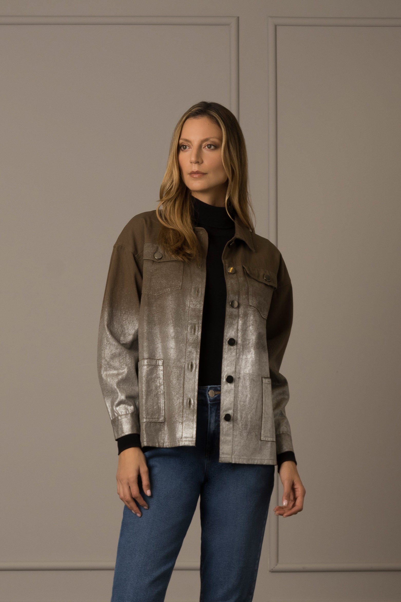 Hanoi Metallic Parka Jacket for Women