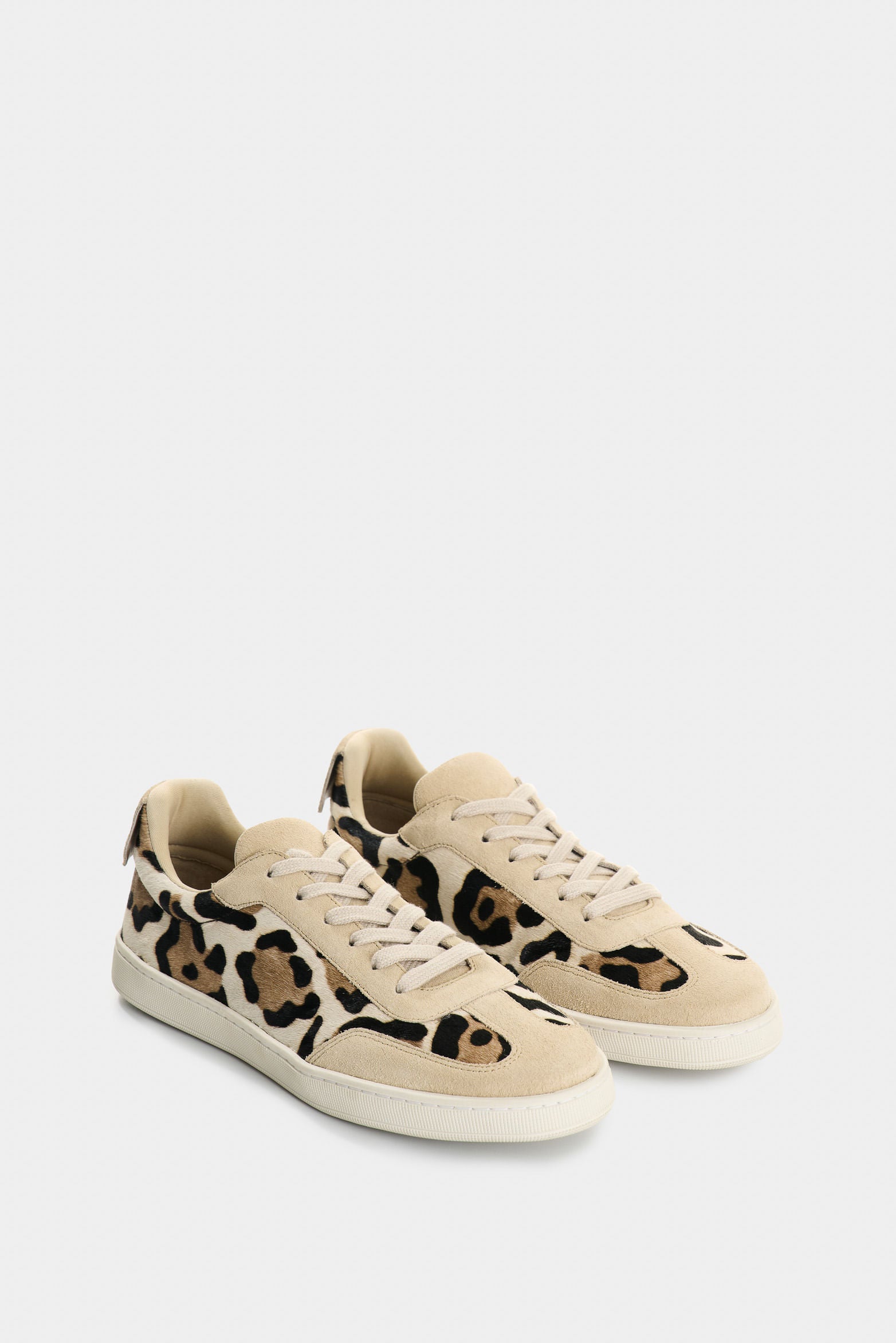Flair Women's Sneakers in Hair-On Leather with Animal Print