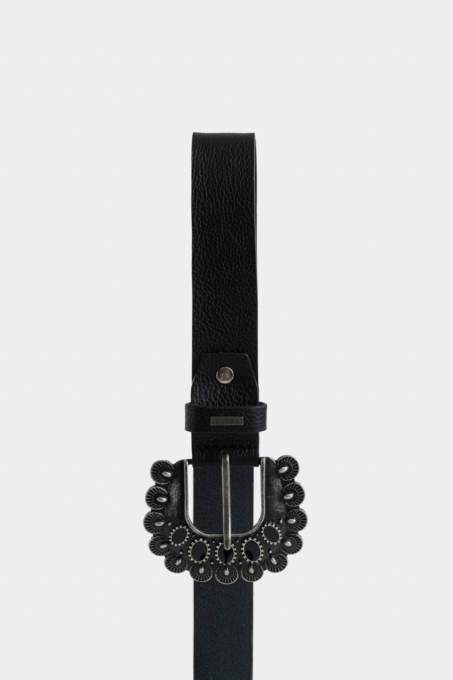 Regular Mars Leather Belt for Women, Hexagonal Silhouette