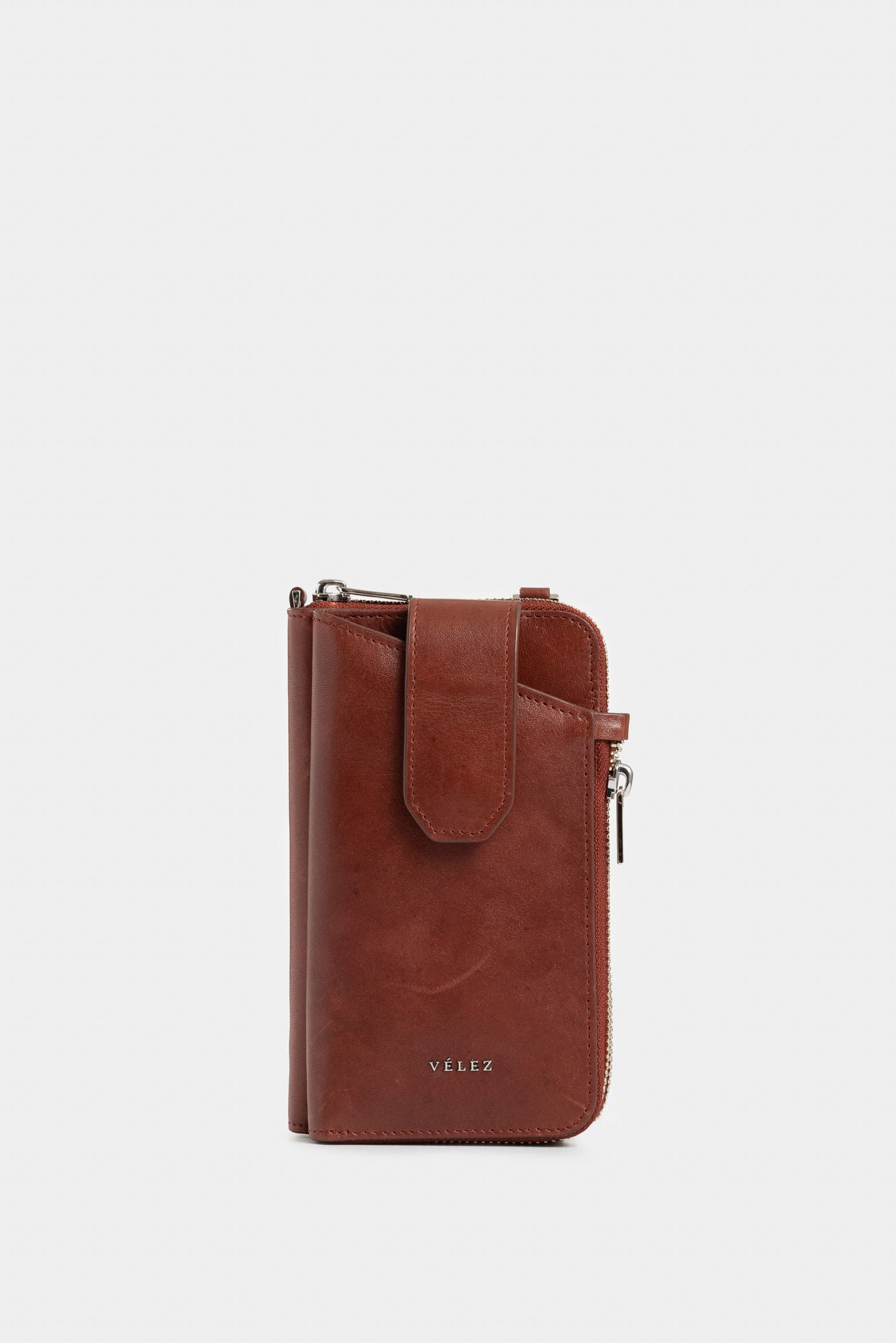 Ibiza Leather Checkbook Holder for Women with Chain