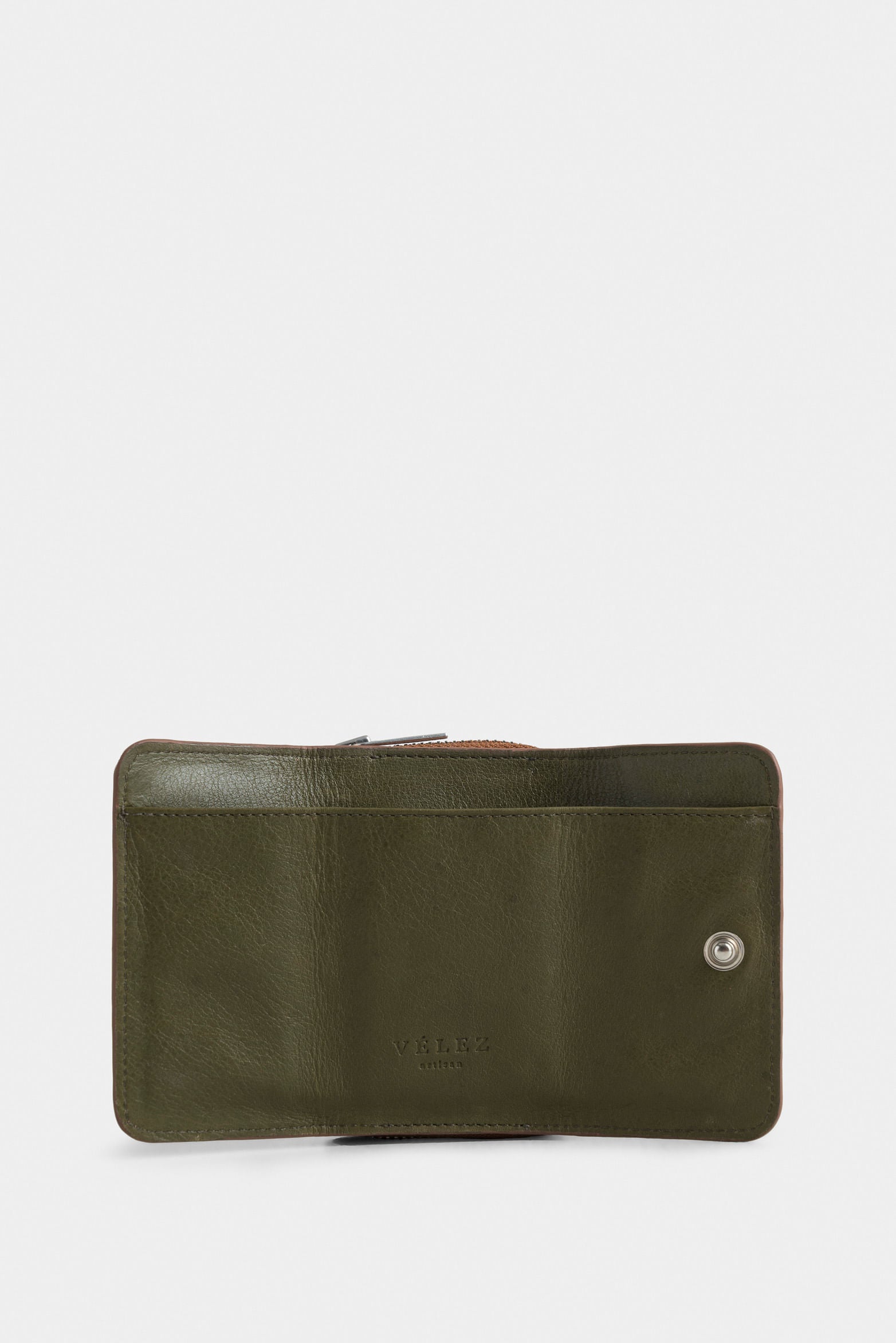 Tropical Leather Coin Purse with Hexagonal Hardware for Women