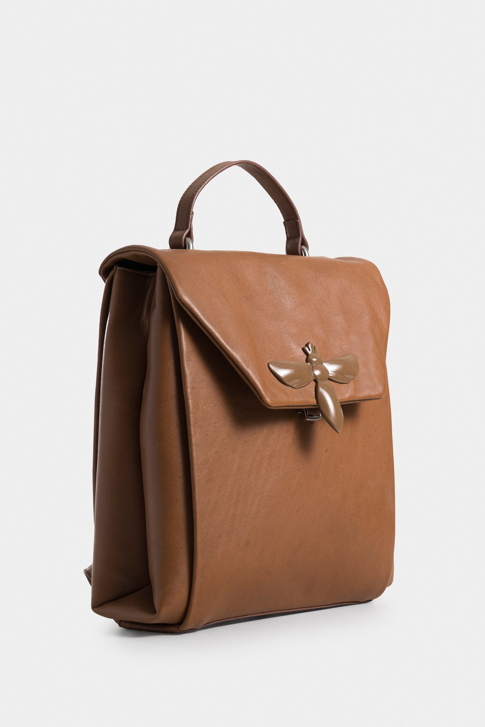 Thalia Leather Backpack for Women with Hexagonal Silhouette