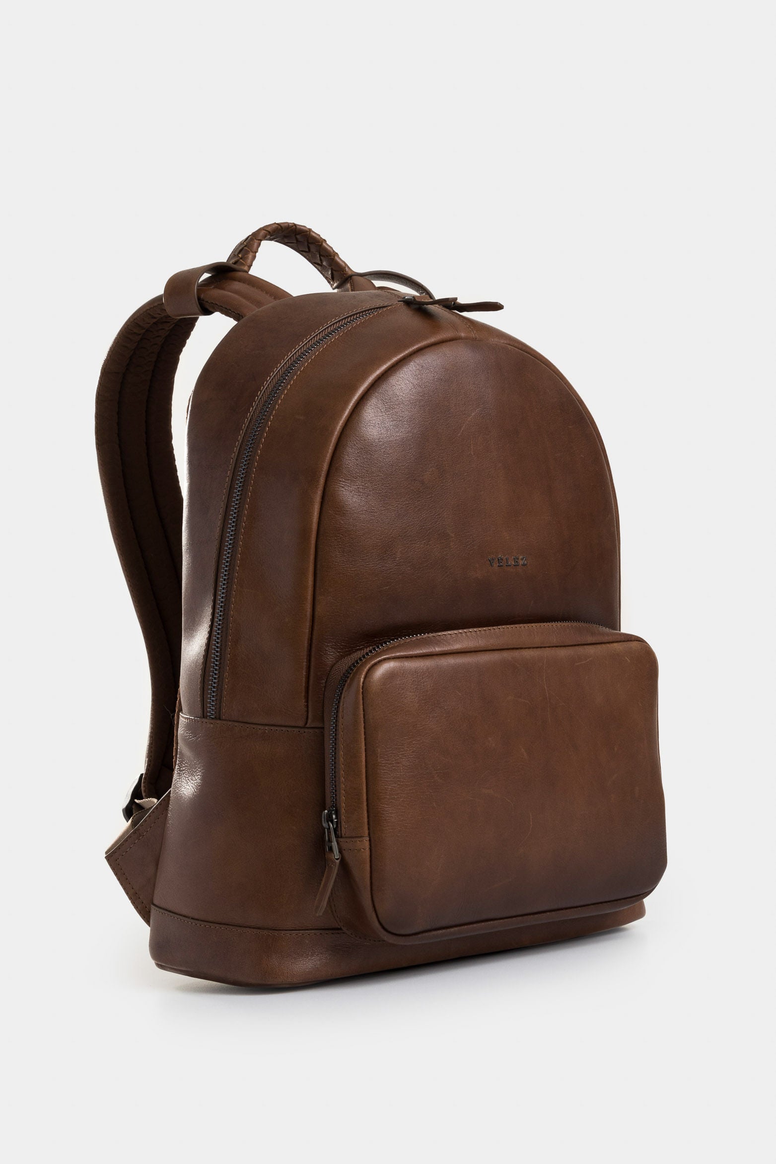 Bolet suede leather backpack for men with vintage effect