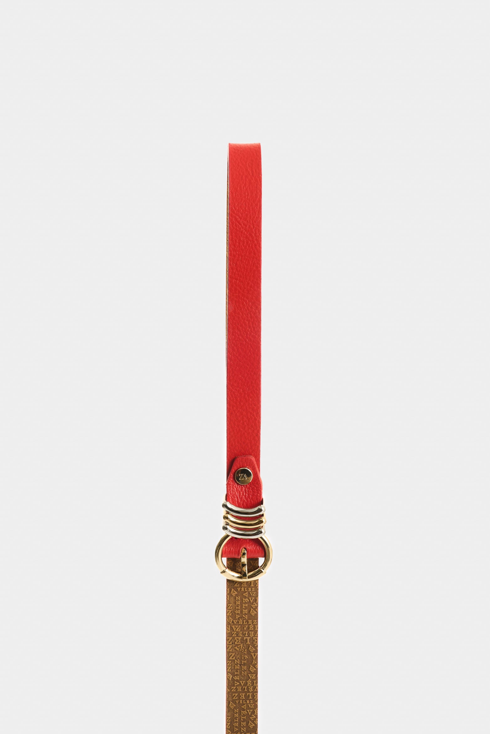 Single Sided Leather Belt for Women Hexagonal Tip