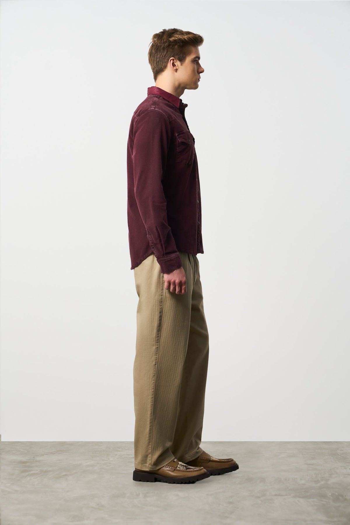Semi-fitted long-sleeve overshirt for men Alcor