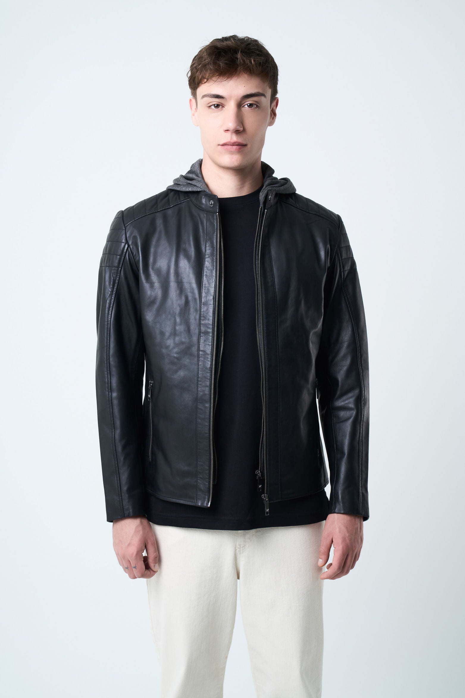 Belmont 2 Leather Jacket for Men with Semi Fitted Silhouette