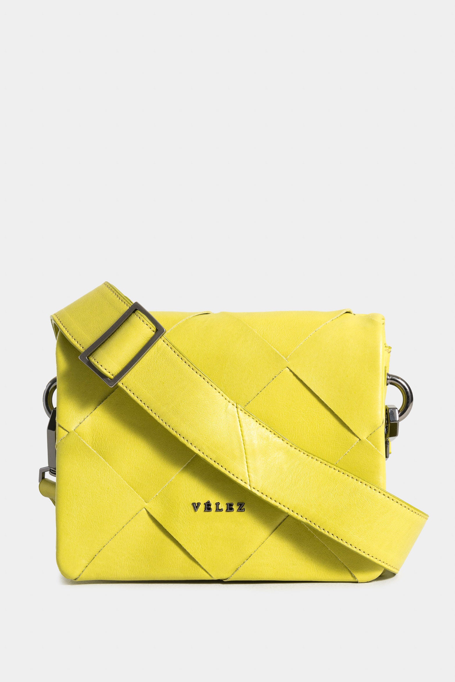 Alpin Leather Hands-Free Bag for Women with Woven Flap