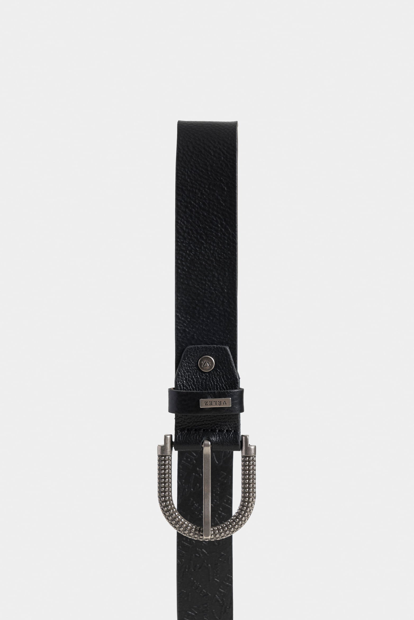 Bolet Single-Sided Leather Belt for Women with Textured Buckle