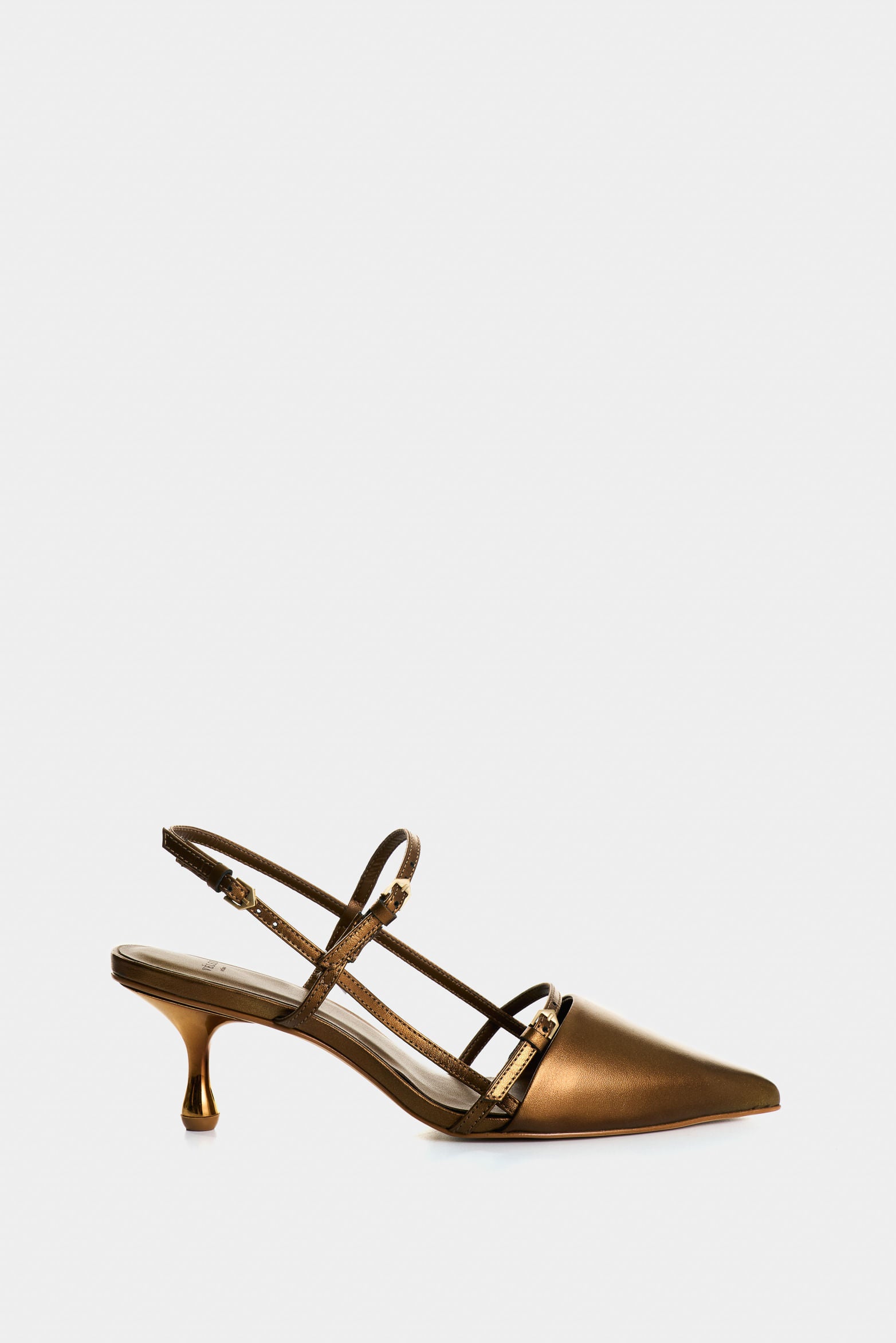 Brielle closed-toe heels in folia leather for women  glossy finish