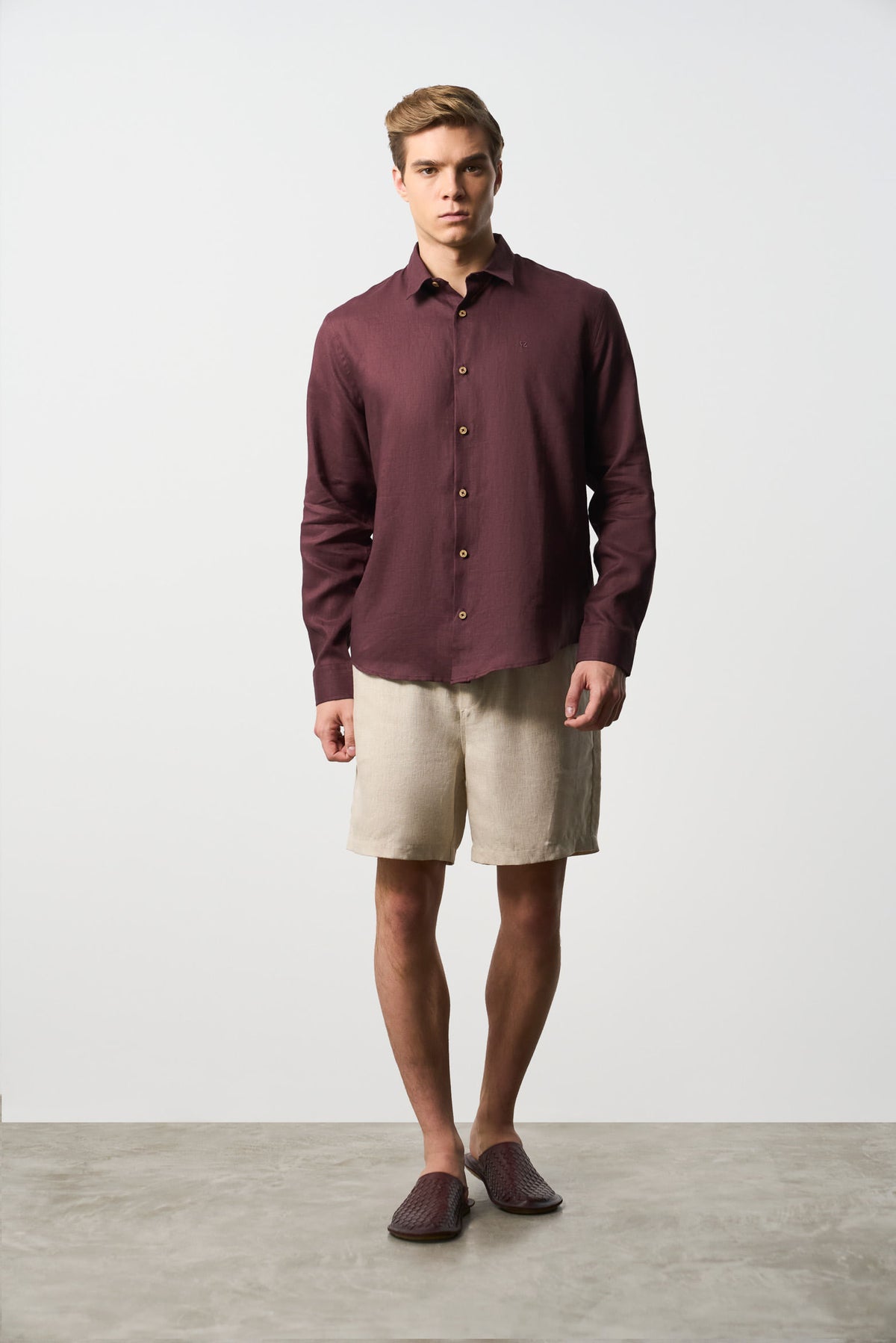 Short-sleeve woven shirt for men Lumbre