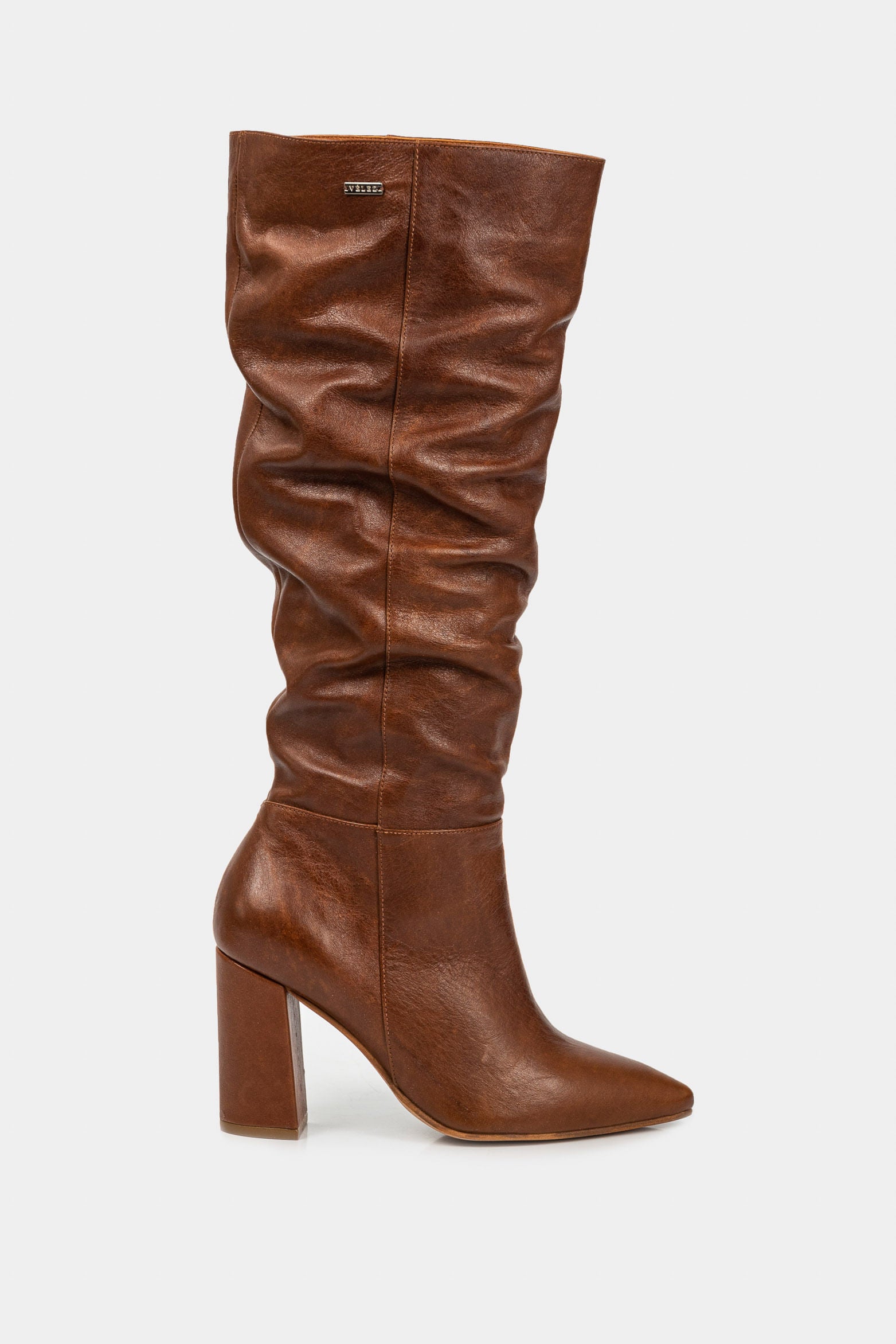 Women’s Kaskai Tall Leather Boots in Honey with Pointed Toe