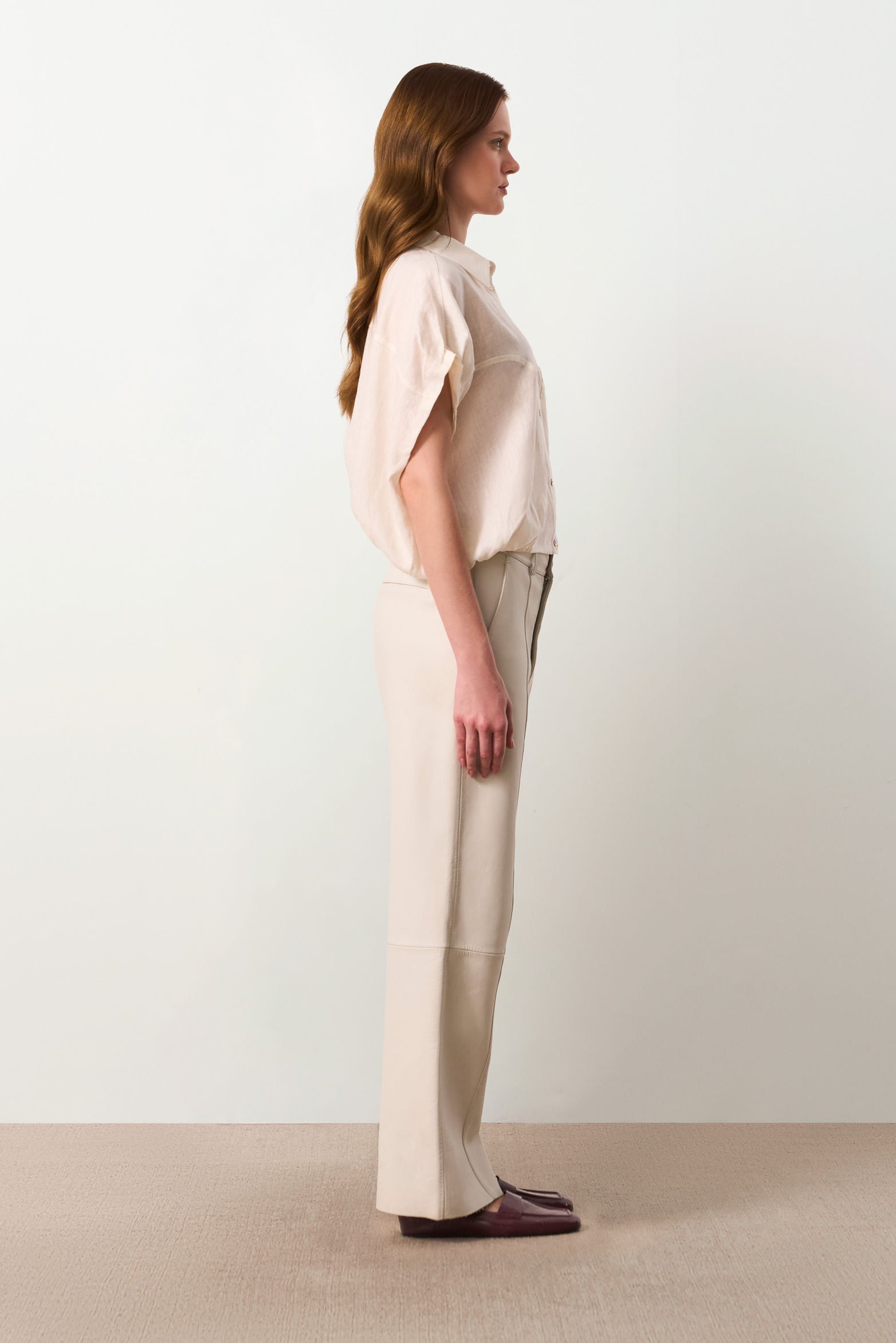 Short-sleeve linen shirt for women Faro
