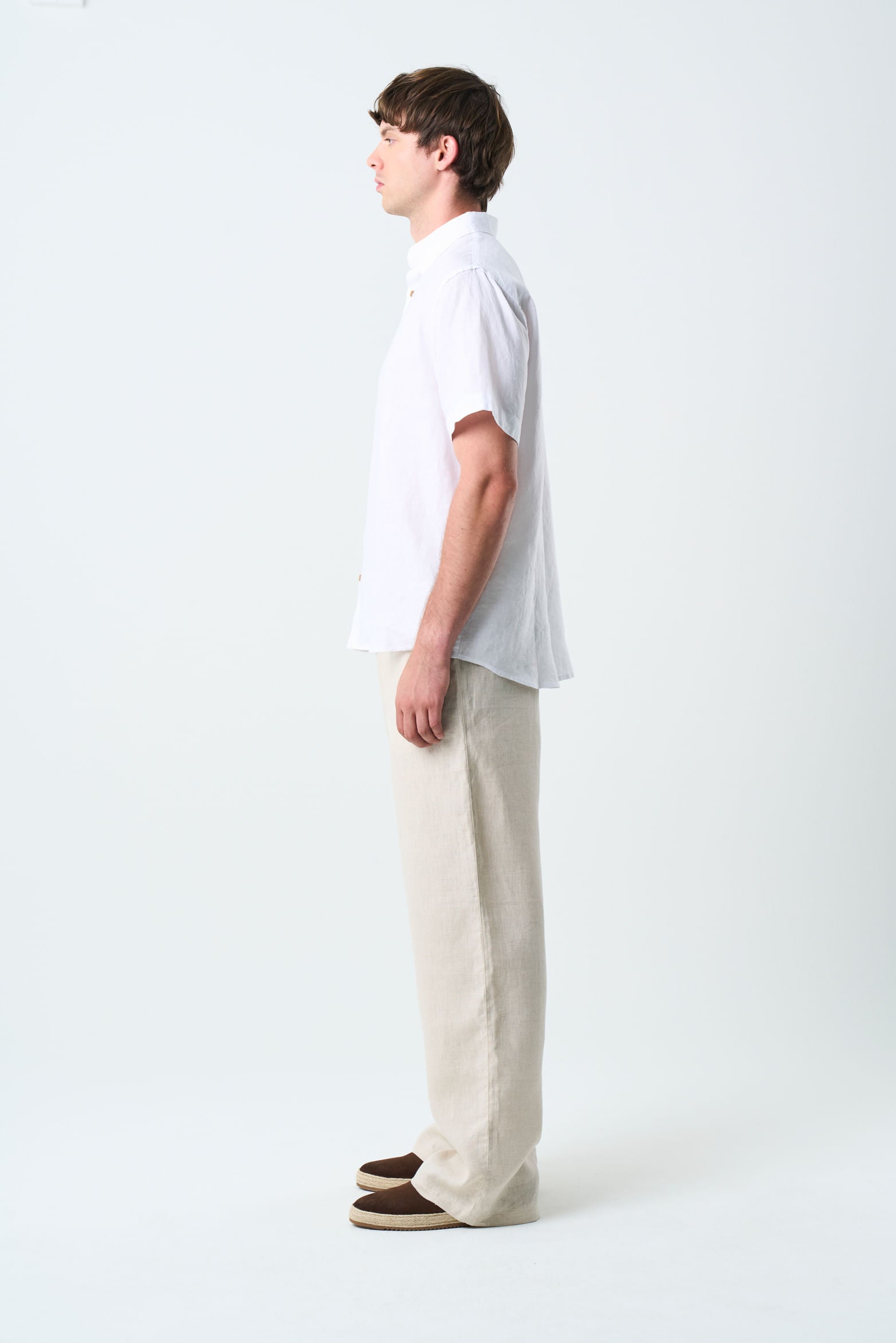 Sevilla Short Sleeve Linen Shirt for Men Semi Fitted