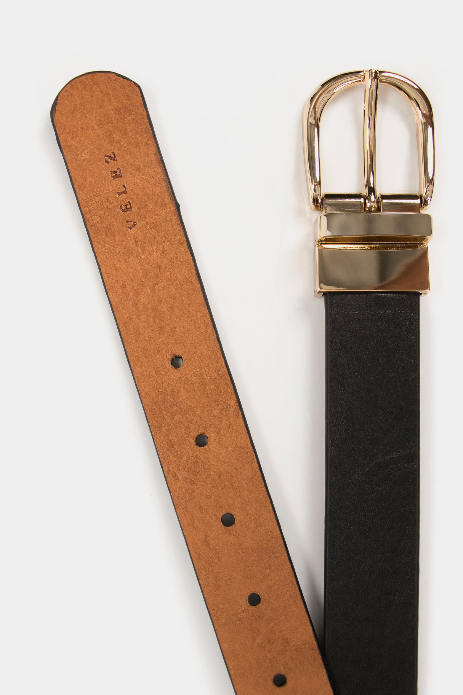 Women’s Veria Reversible Leather Belt Embroidered Side, Black