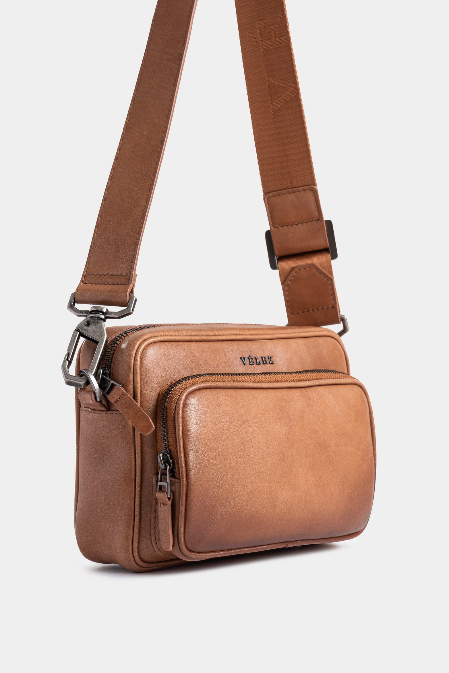Kansas 2 Hands-Free Leather Bag for Men Slim
