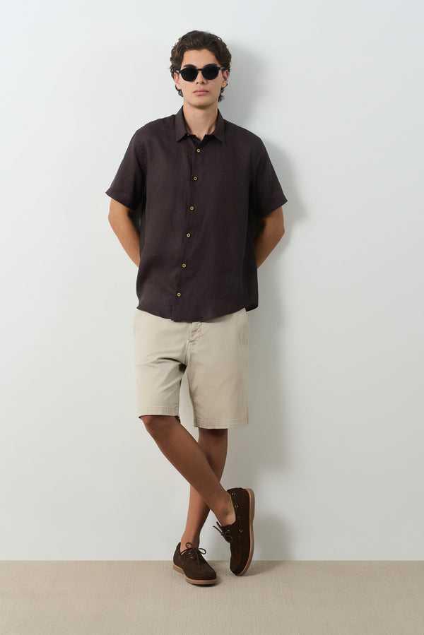 Men's Siena Short Sleeve Linen Shirt
