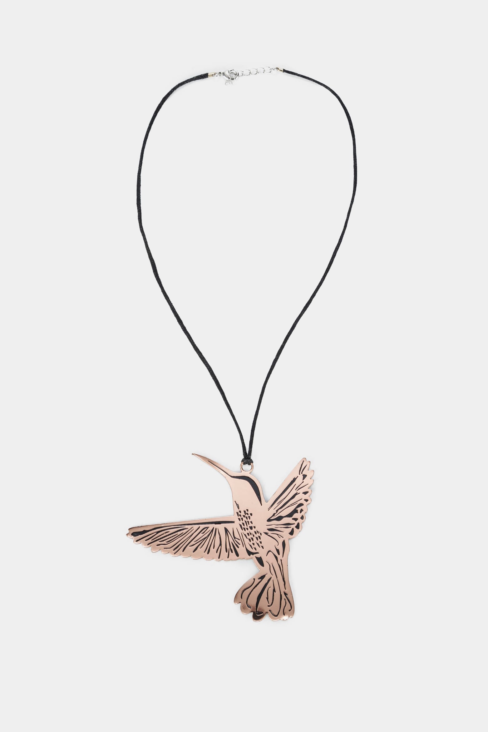 Women’s Hummingbird Necklace with Resin Embossing