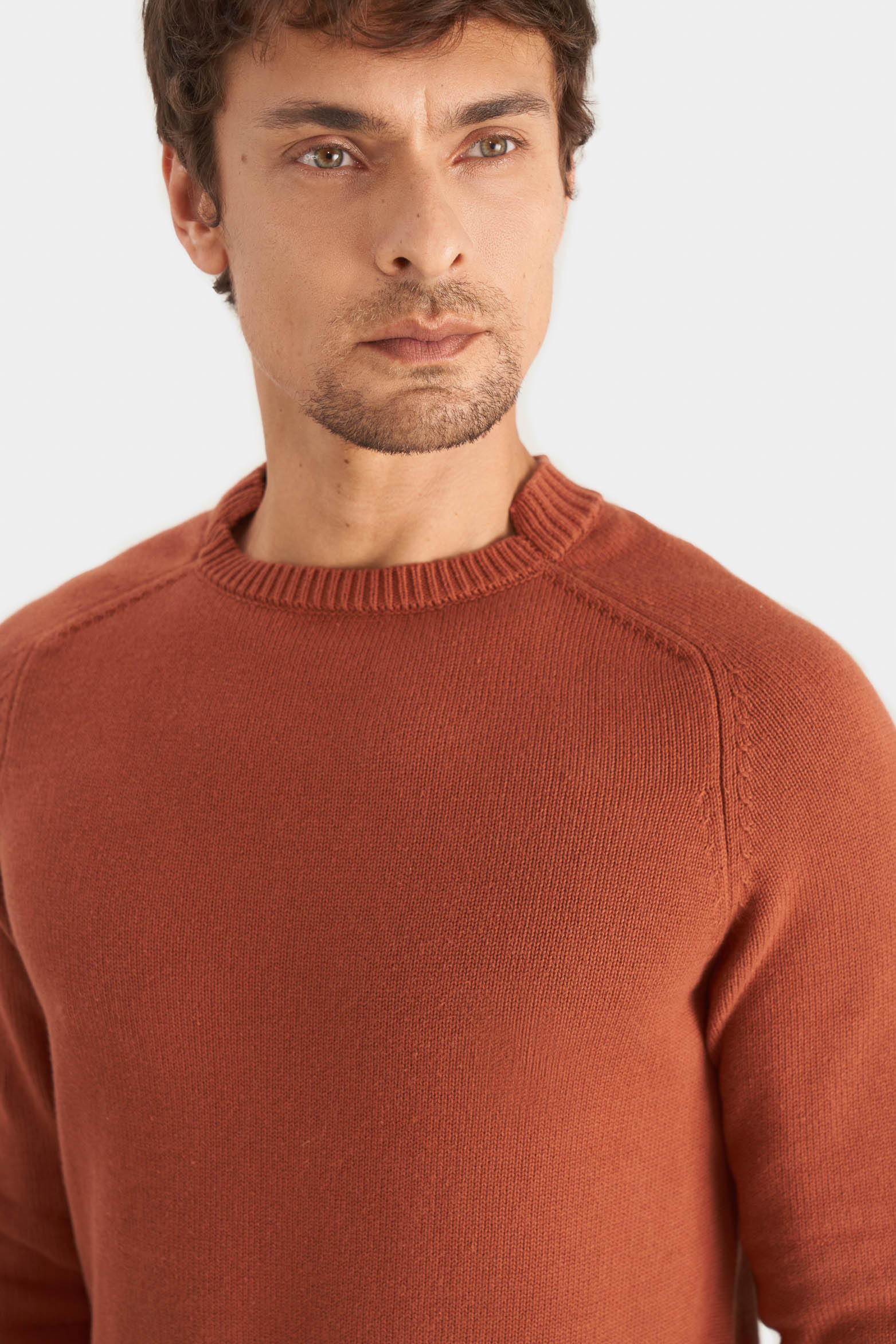 Men’s Corvus Cotton Knit Sweater with Contrasting Details