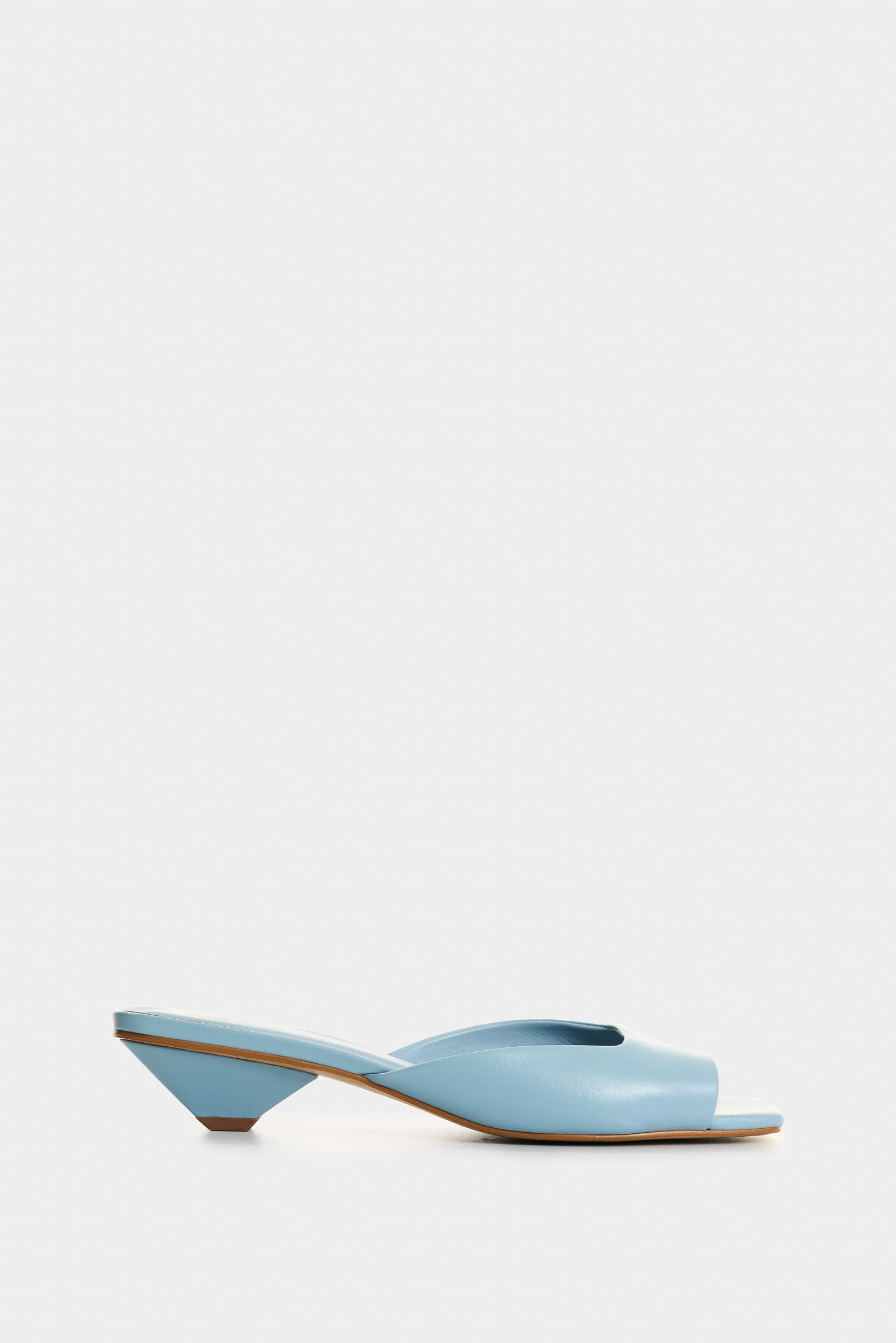 Marquee Light Blue Leather Heeled Sandals for Women