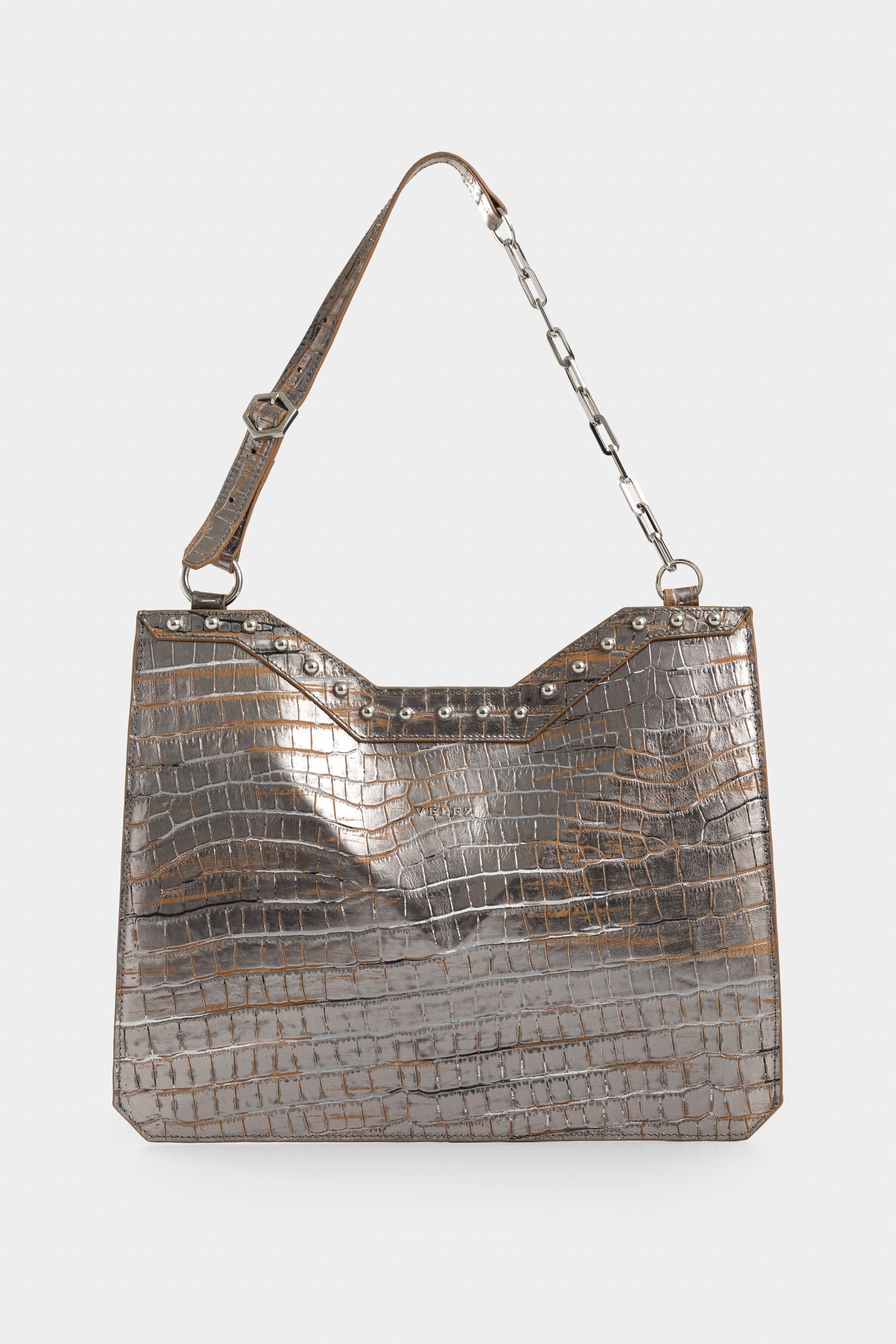 Magena Mini Leather Shopping Bag for Women with Studs