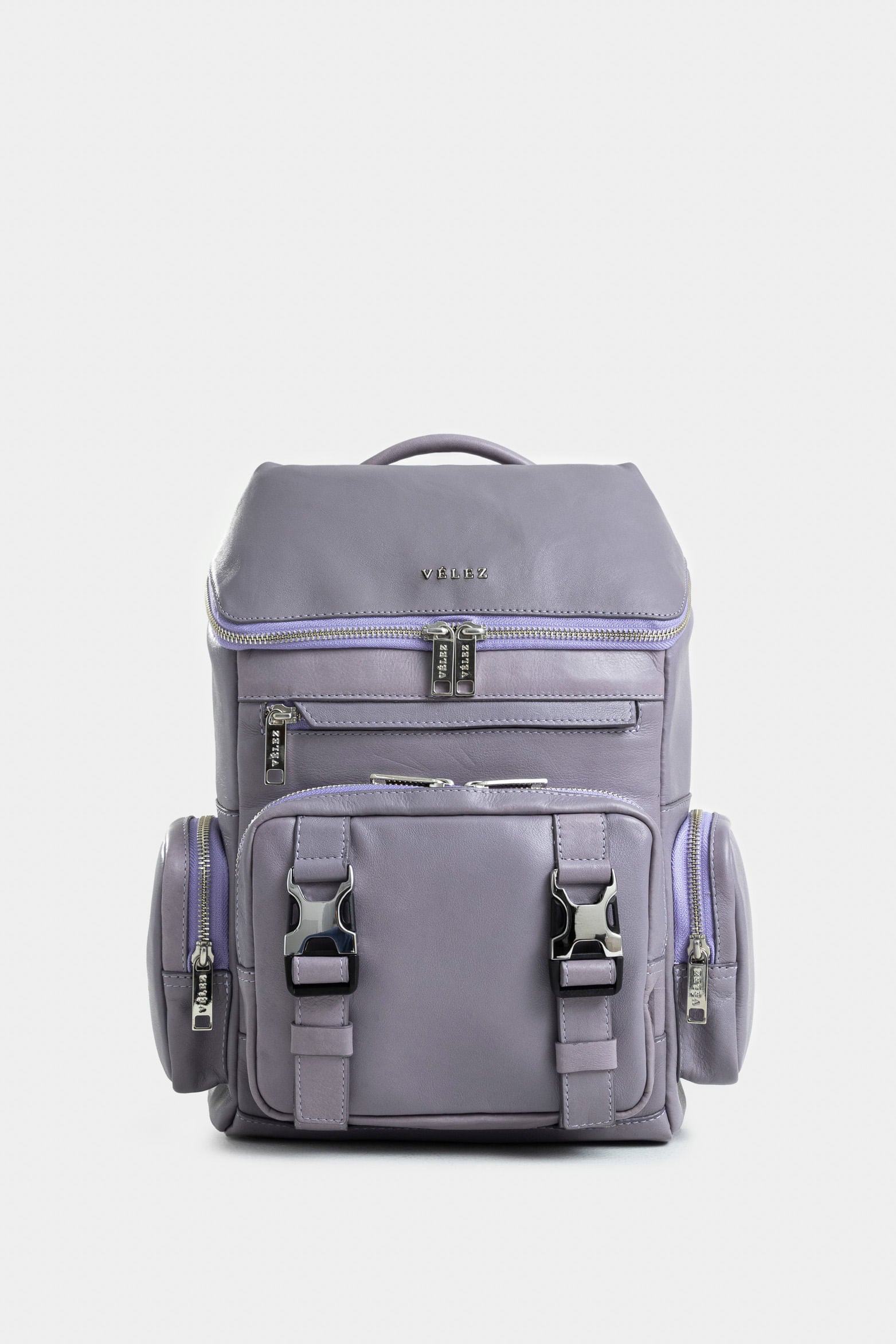 Archaeology Mini Leather Backpack for Women with Decorative Plate