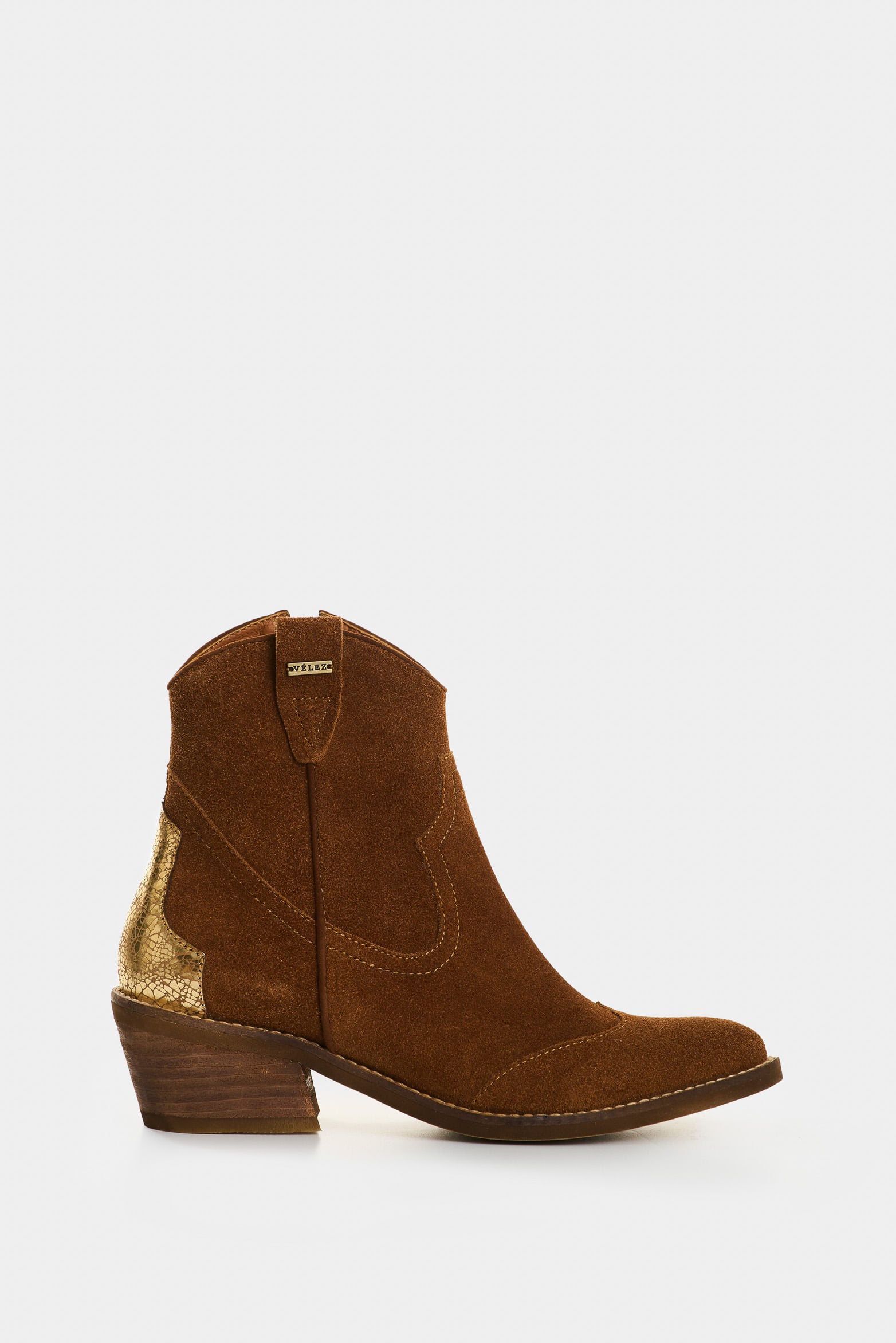 Sahara suede Texan leather ankle boots for women