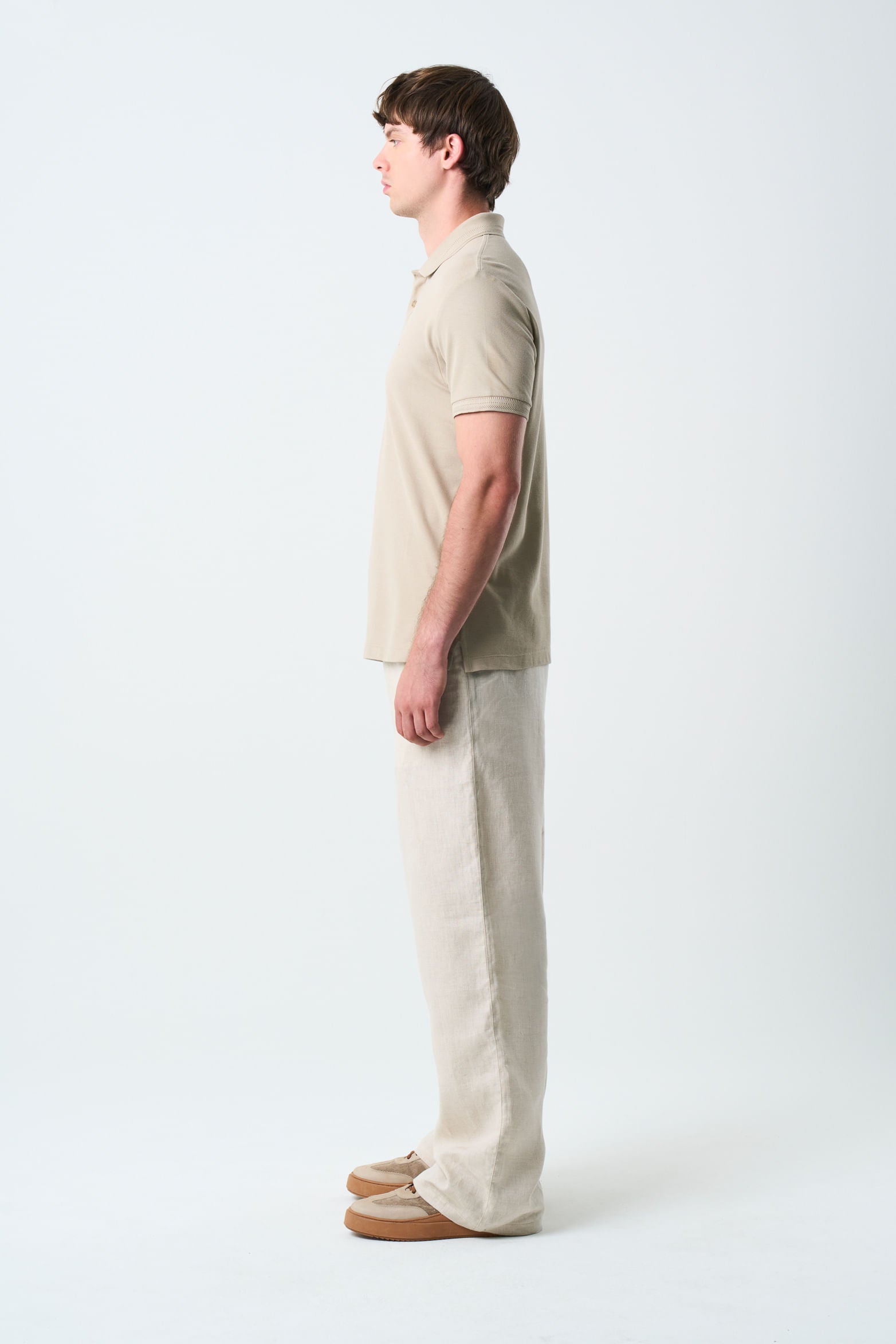 Men's Essential short-sleeved polo shirt with texture