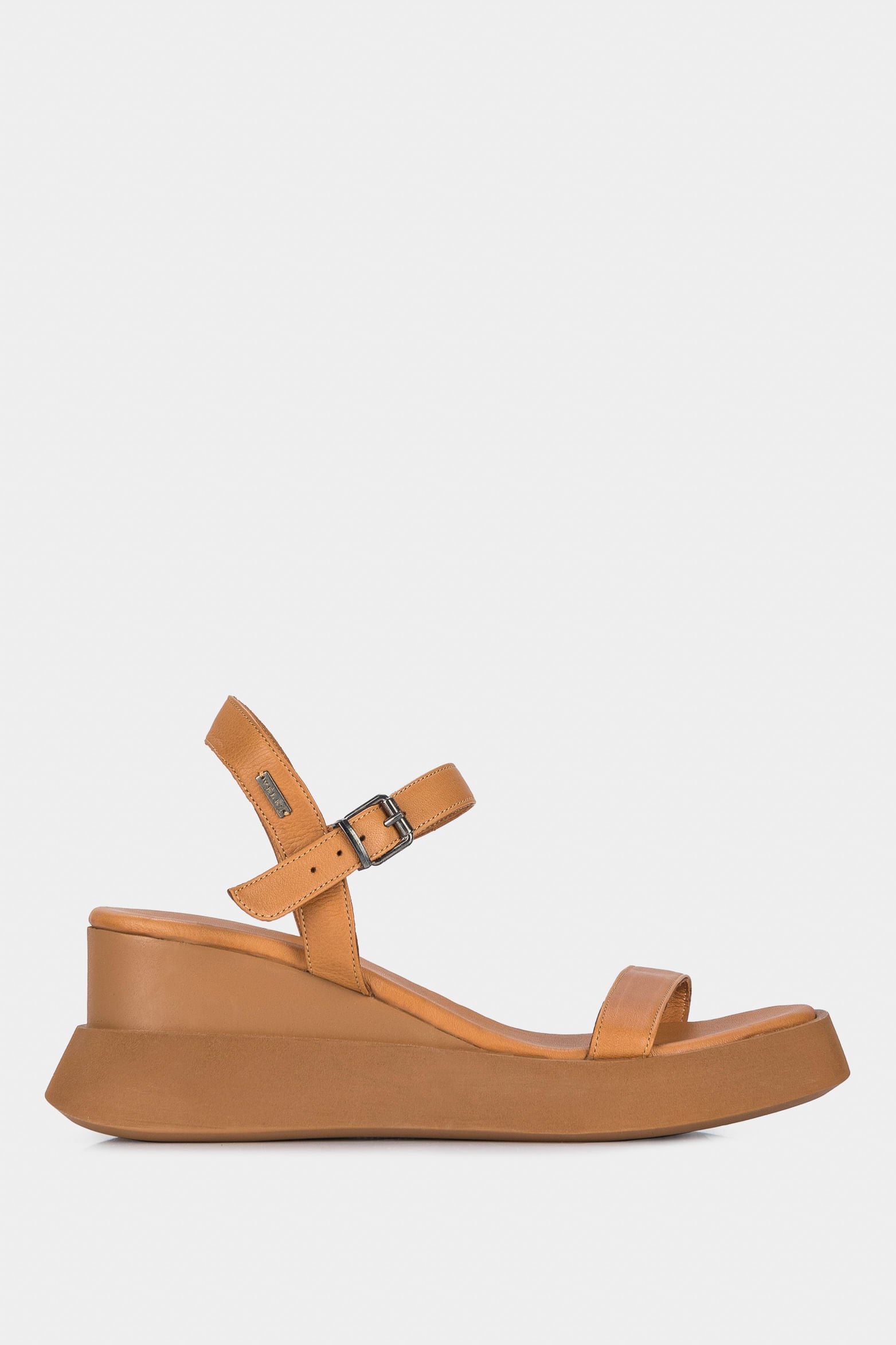 Women’s Wengen Platform Sandal in Leather with Square Toe