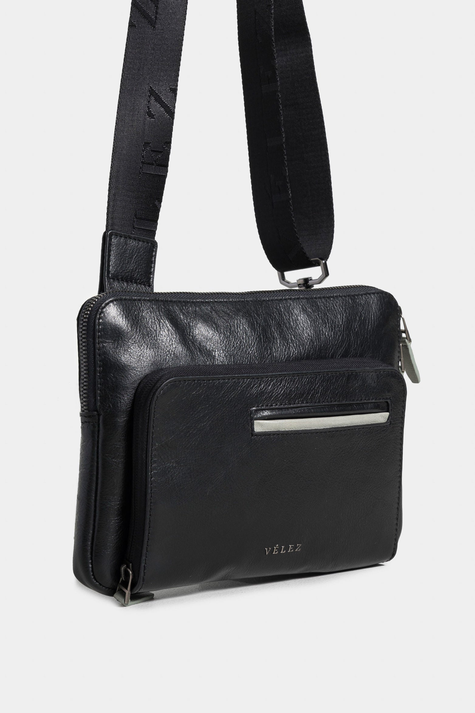 Coprin Leather Crossbody Bag for Men with Adjustable Strap