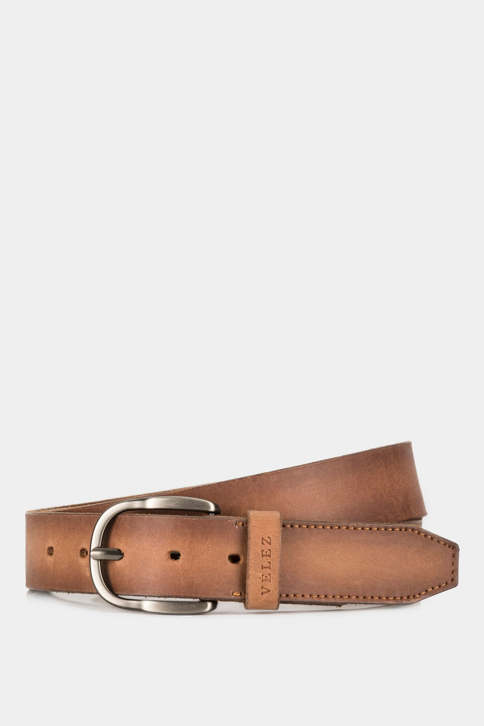 Men’s Onyx Belt in Honey Leather with Contoured Aged Effect