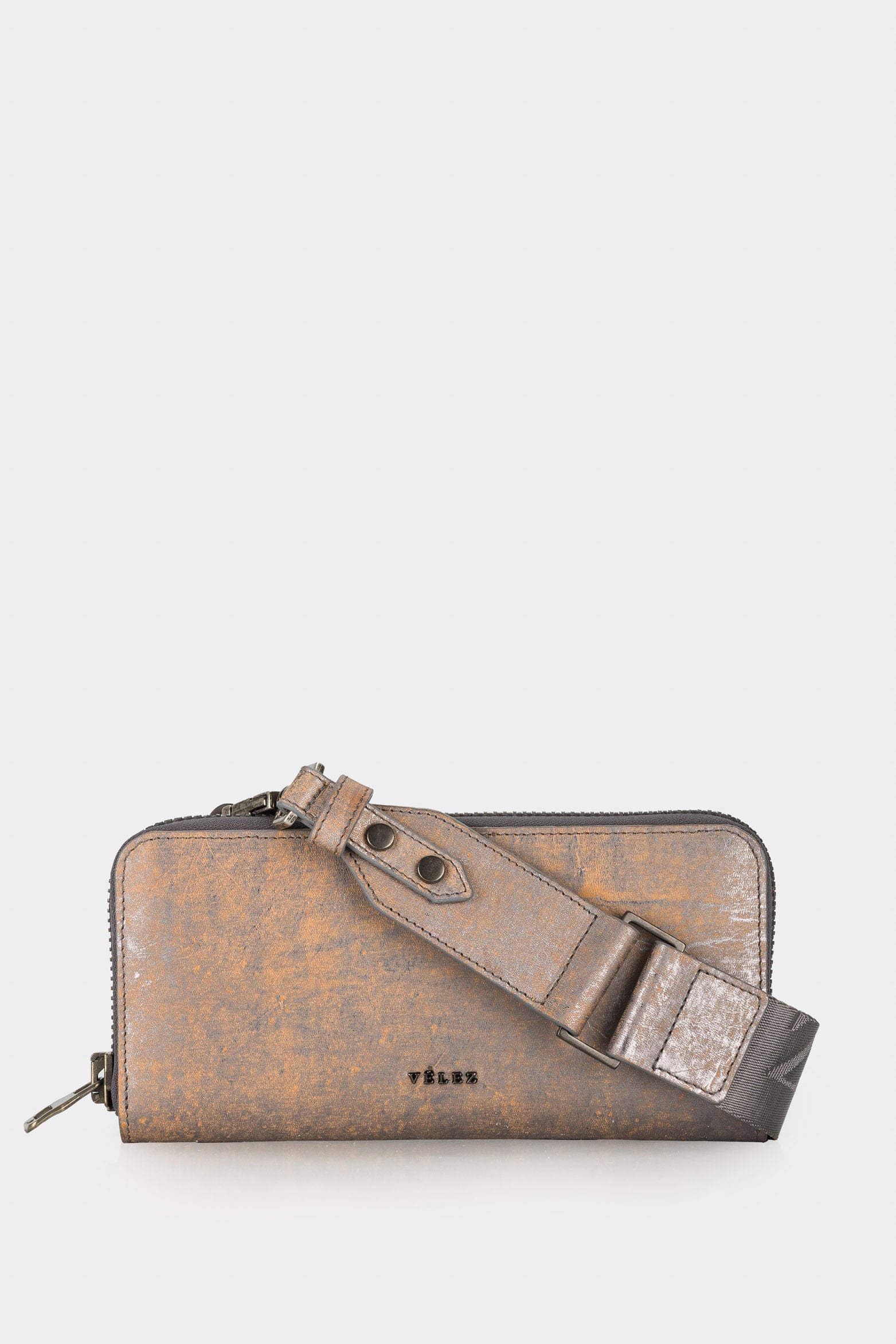 Women’s Vesuvius Zip-Around Wallet with Metallic Effect