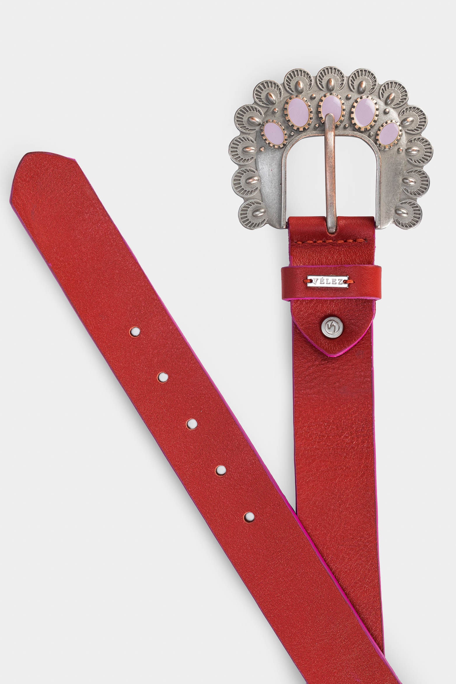 Women’s Mars Single-Sided Leather Belt with Rustic Buckle